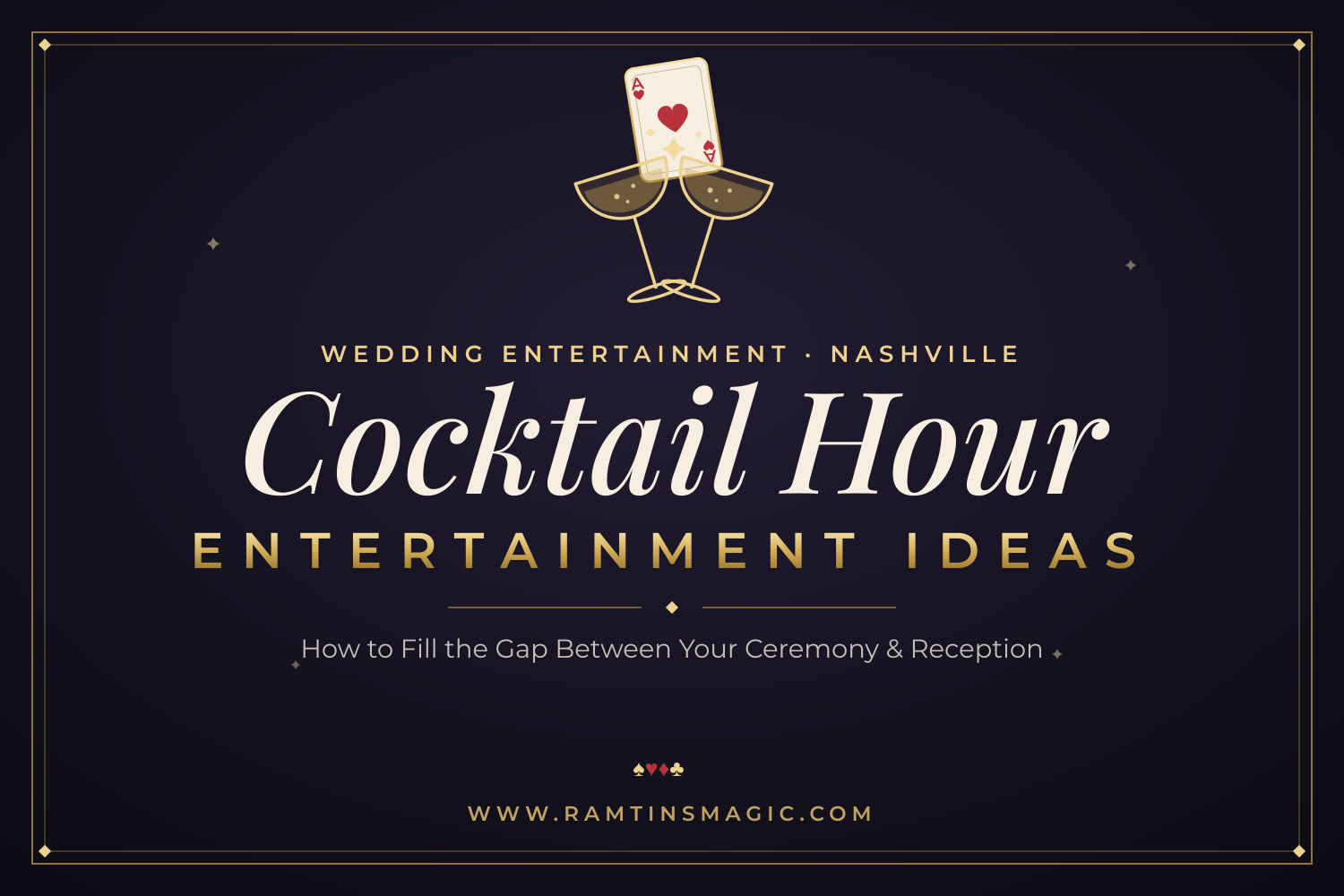 Cocktail Hour Entertainment Ideas: How to Fill the Gap Between Your Ceremony and Reception