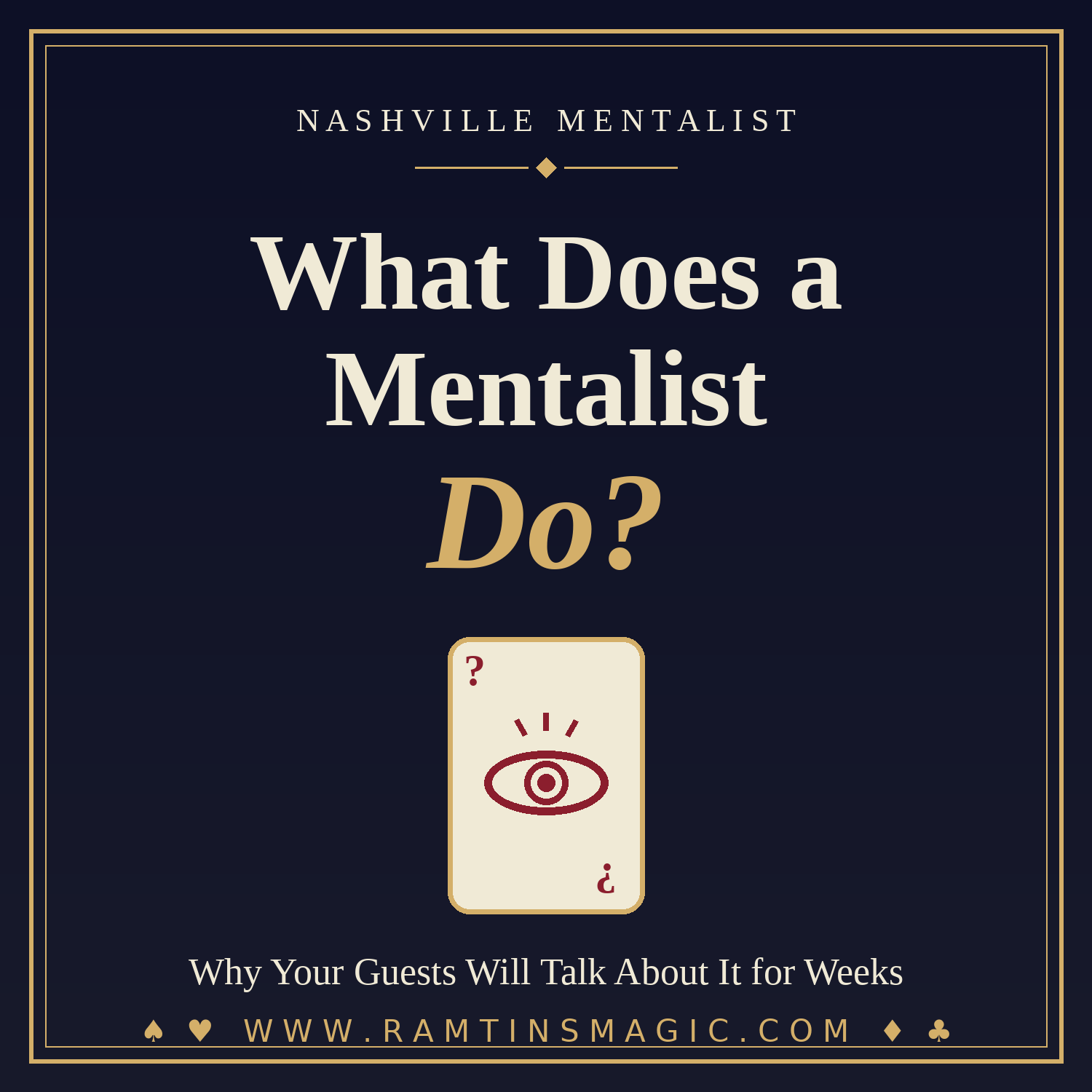 What Does a Mentalist Do? (And Why Your Guests Will Talk About It for Weeks)