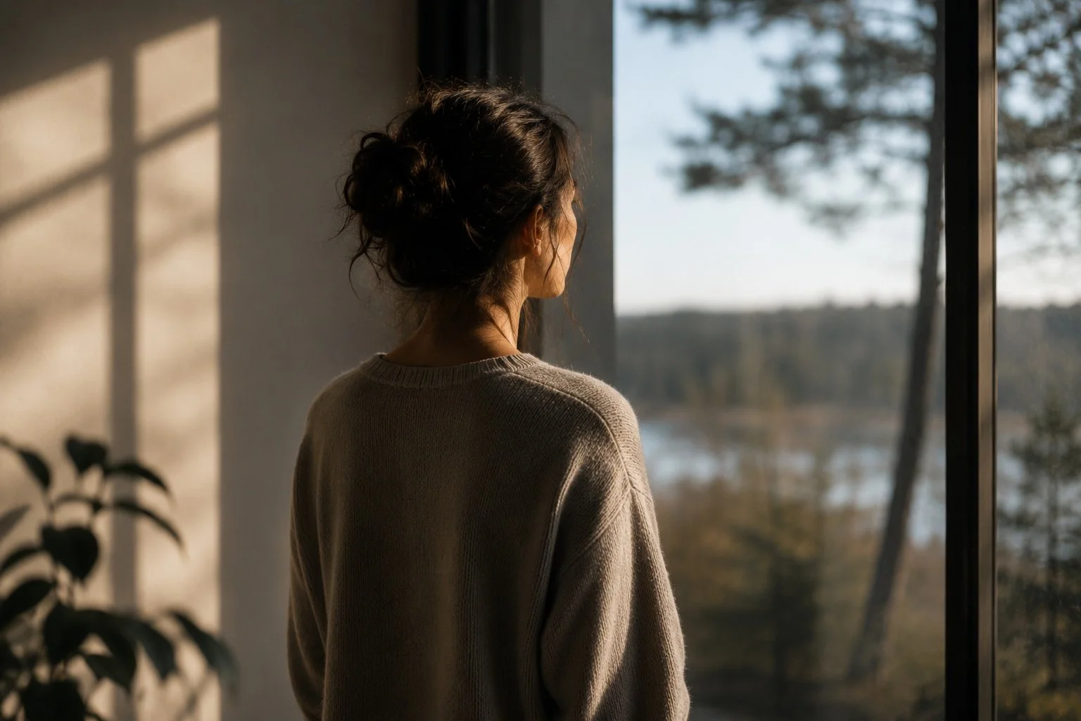 Adult reflecting on unresolved childhood trauma while exploring healing through EMDR therapy