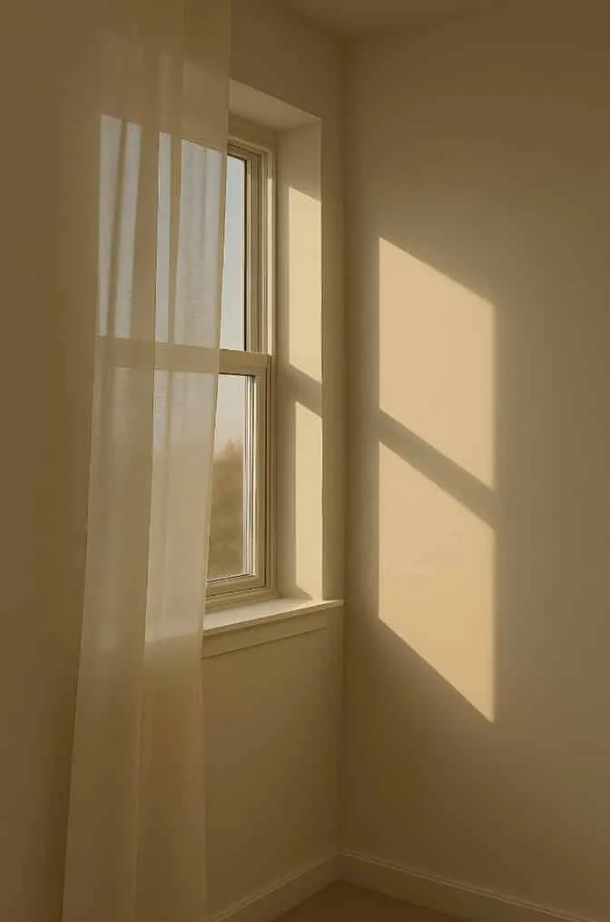 Sunlight entering a quiet room through a window, symbolizing the gradual healing process during trauma therapy.