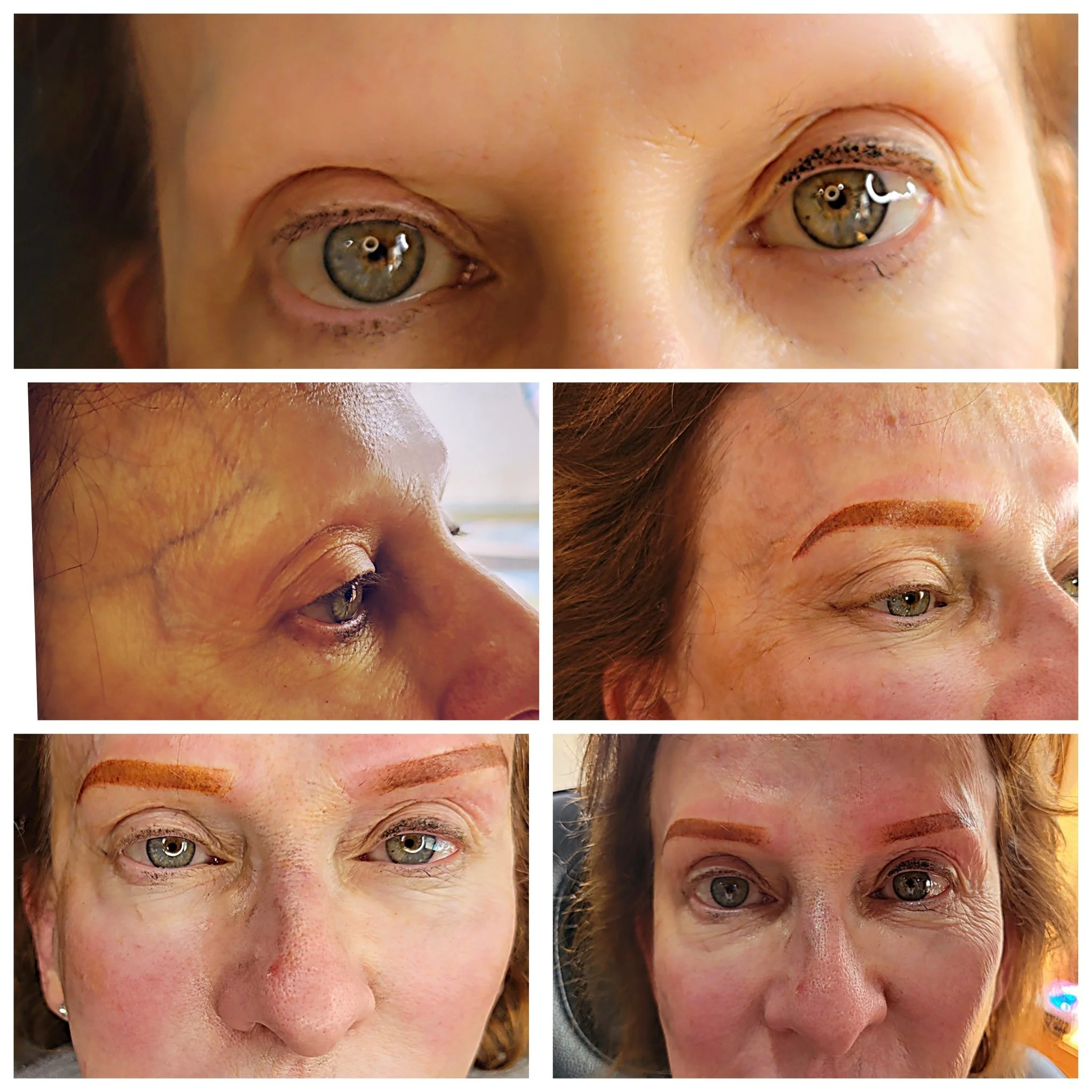 ombre powder brows before after