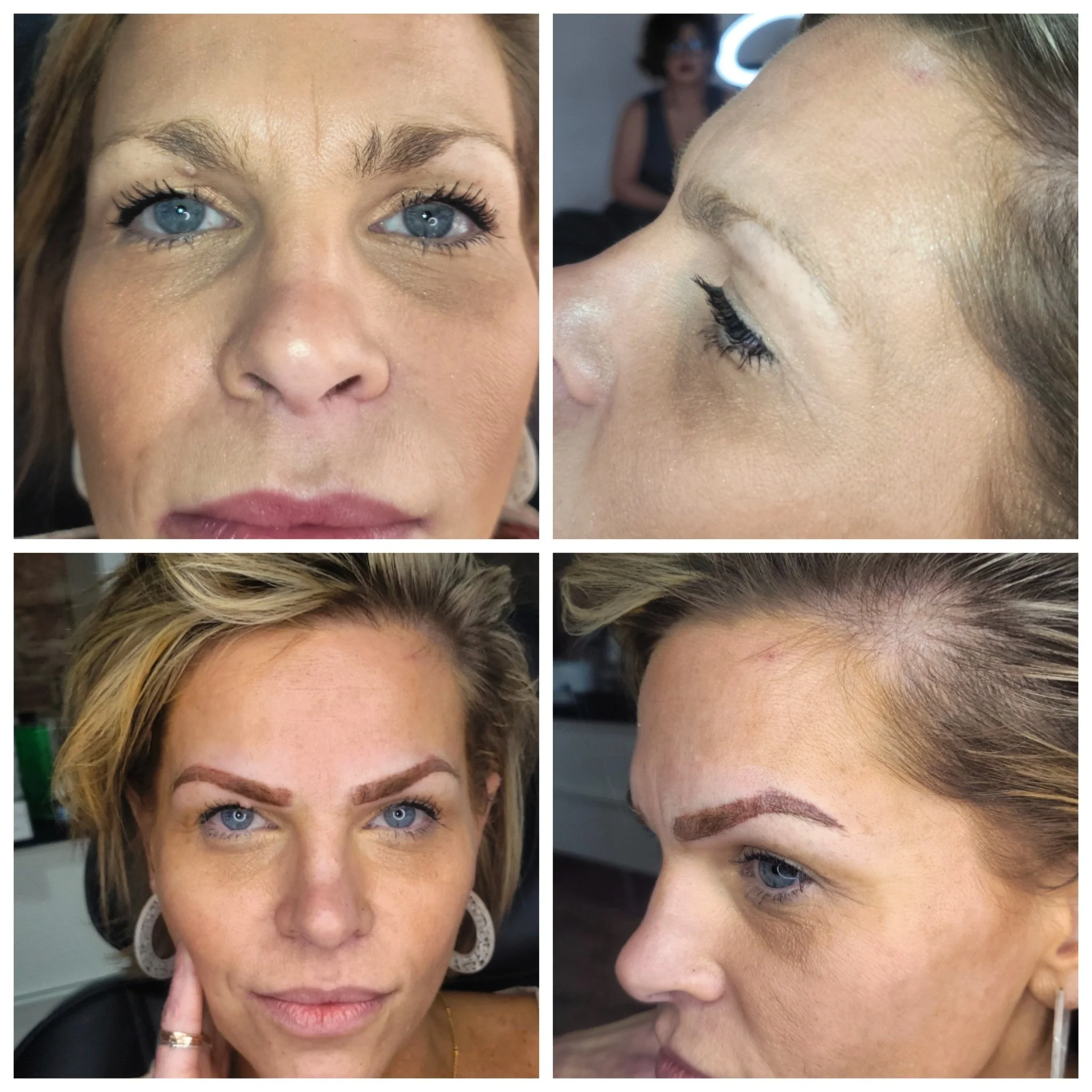 ombre powder brows before and after