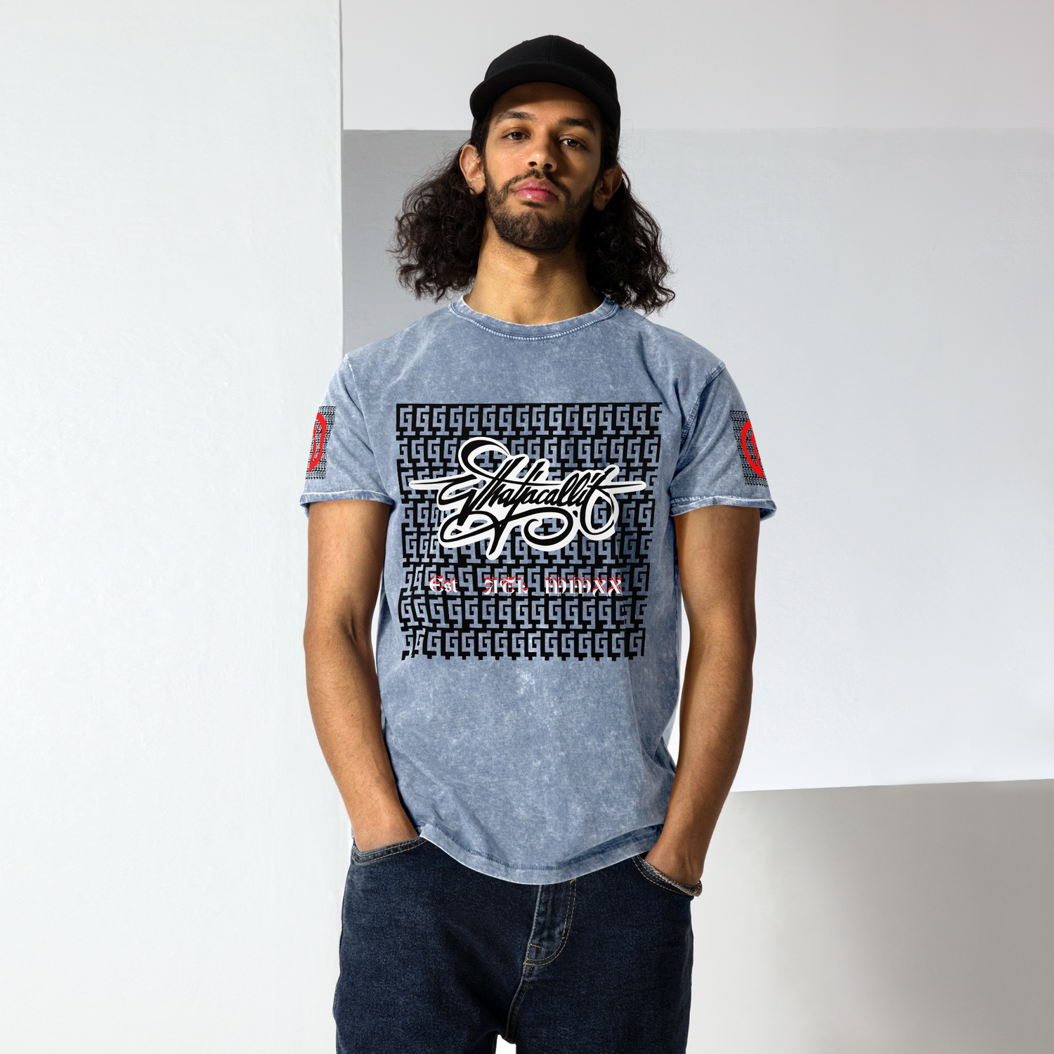 その他 salsation Round Neck T-Shirt Blue Denim salsation ラウンドネック Tシャツ ブルーデニムMサイズ 【公式通販】