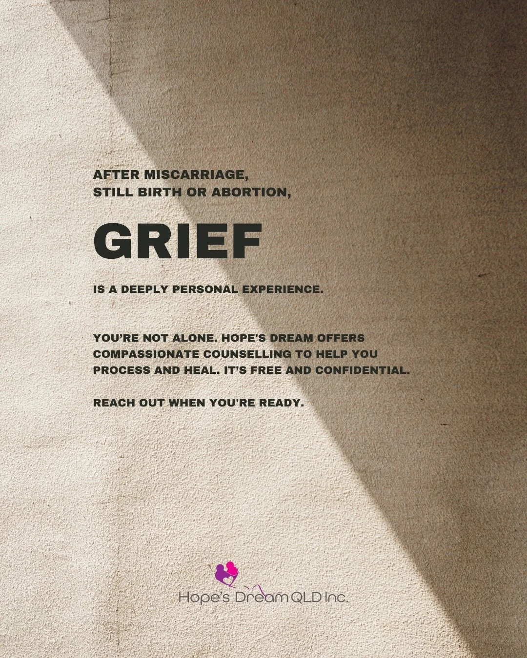 🌿 Healing begins with support. 

For grief counselling after miscarriage, still birth or abortion:

📞 Call or text: 0406 930 412

📍 Mackay, QLD

🔗 https://www.hopesdream.org.au/