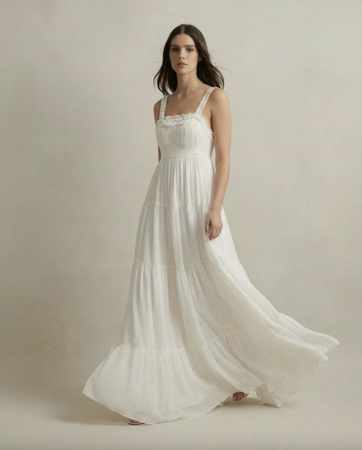 The ultimate dress for the big day. Light, airy, and effortlessly elegant, the Hera Gown moves with a soft fluidity that feels both timeless and modern—designed to carry you through the ceremony with grace and ease.