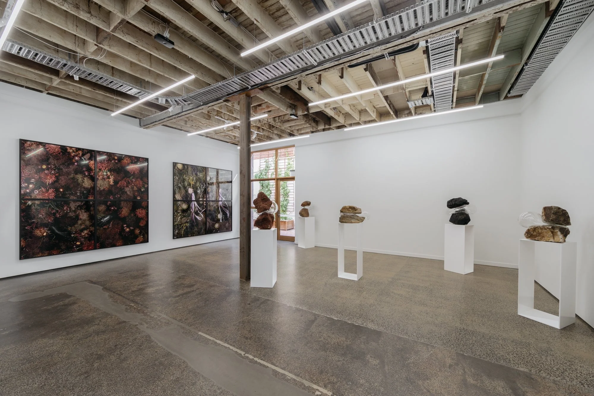 Christian Thompson & Simone Slee, installation view, Sarah Scout Presents 2024. Photo by Lauren Dunn.