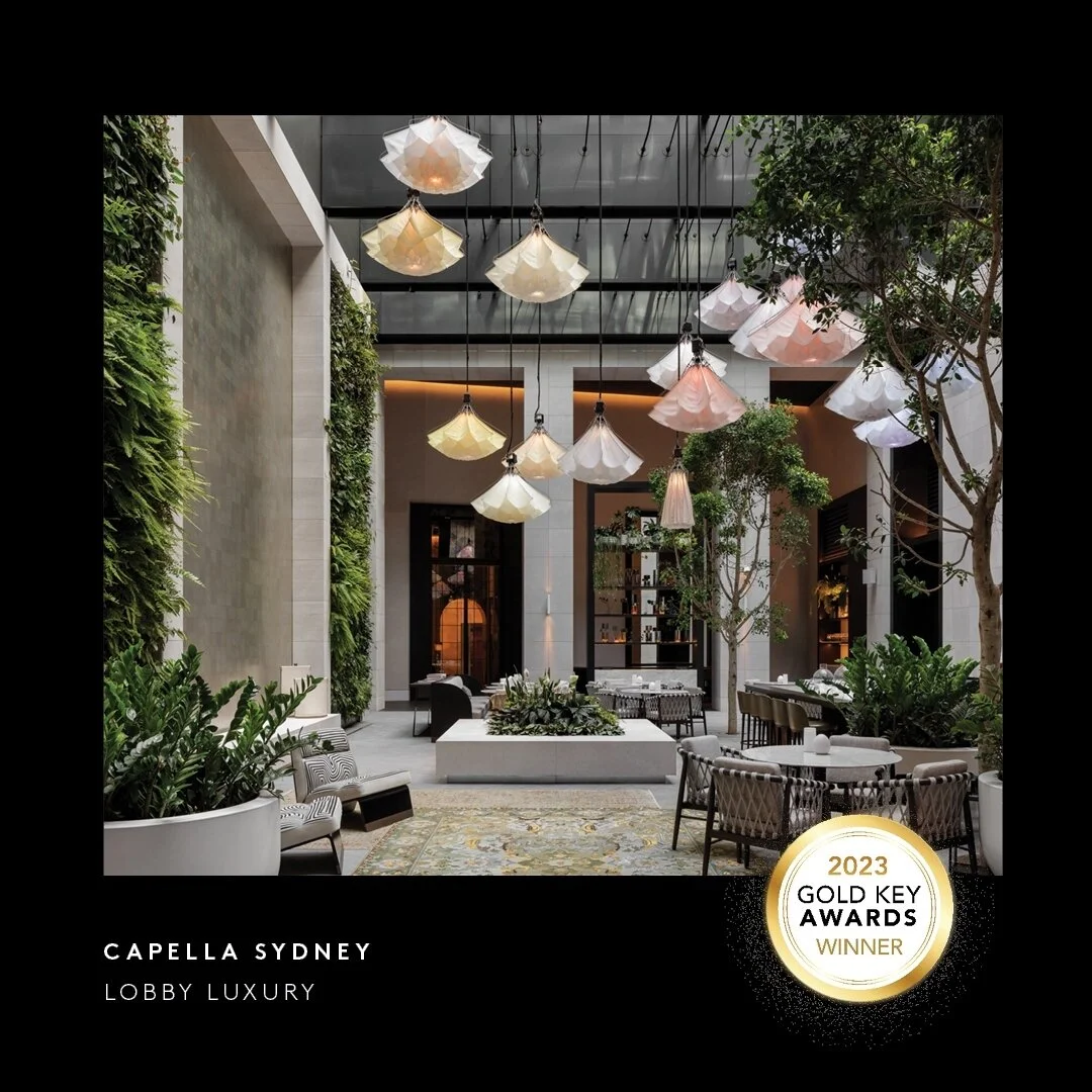 Last week, the 43rd Gold Key Awards ceremony took place in New York, where Capella Sydney won the category of Lobby Luxury. With over 400 project submissions, we're incredibly honoured to receive such a wonderful accolade!⁠
⁠
Congratulations to all t