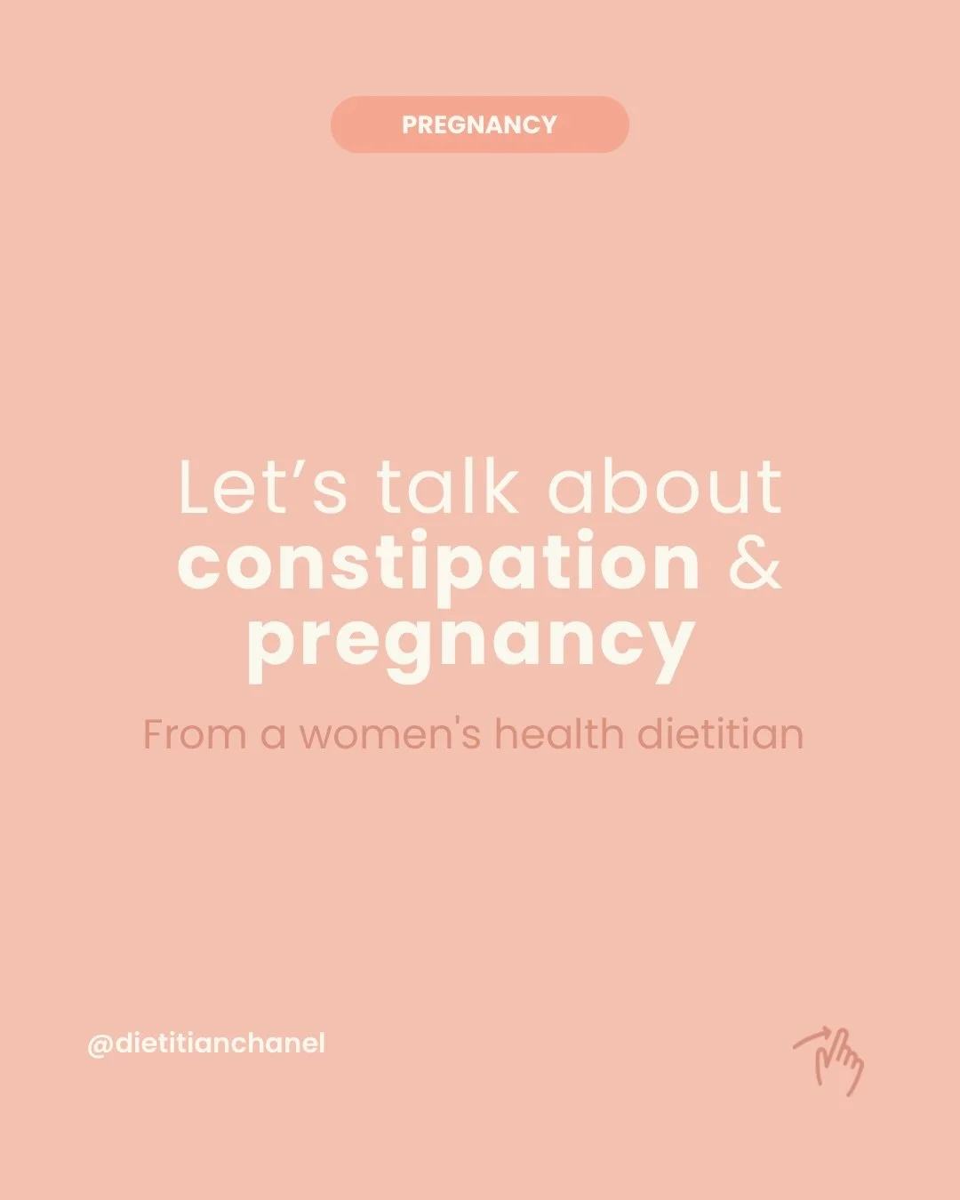 Let&rsquo;s talk constipation in pregnancy 🤍🤰 From a women&rsquo;s health dietitian

Constipation is super common during pregnancy (and yes&hellip; it can be very uncomfortable 😅).

Hormonal changes (progesterone + relaxin), a growing uterus putti
