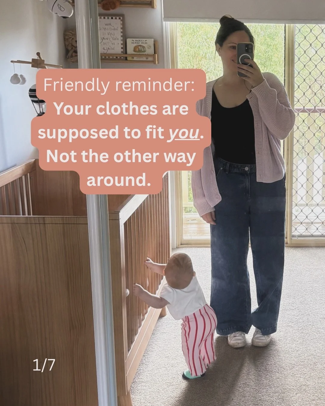 I almost didn&rsquo;t post this but I know I&rsquo;m not the only one who&rsquo;s felt this 🤍

The other day I tried on my old jeans at 7 months postpartum and they still didn&rsquo;t fit and for a moment, I felt frustrated.

But then I looked at my