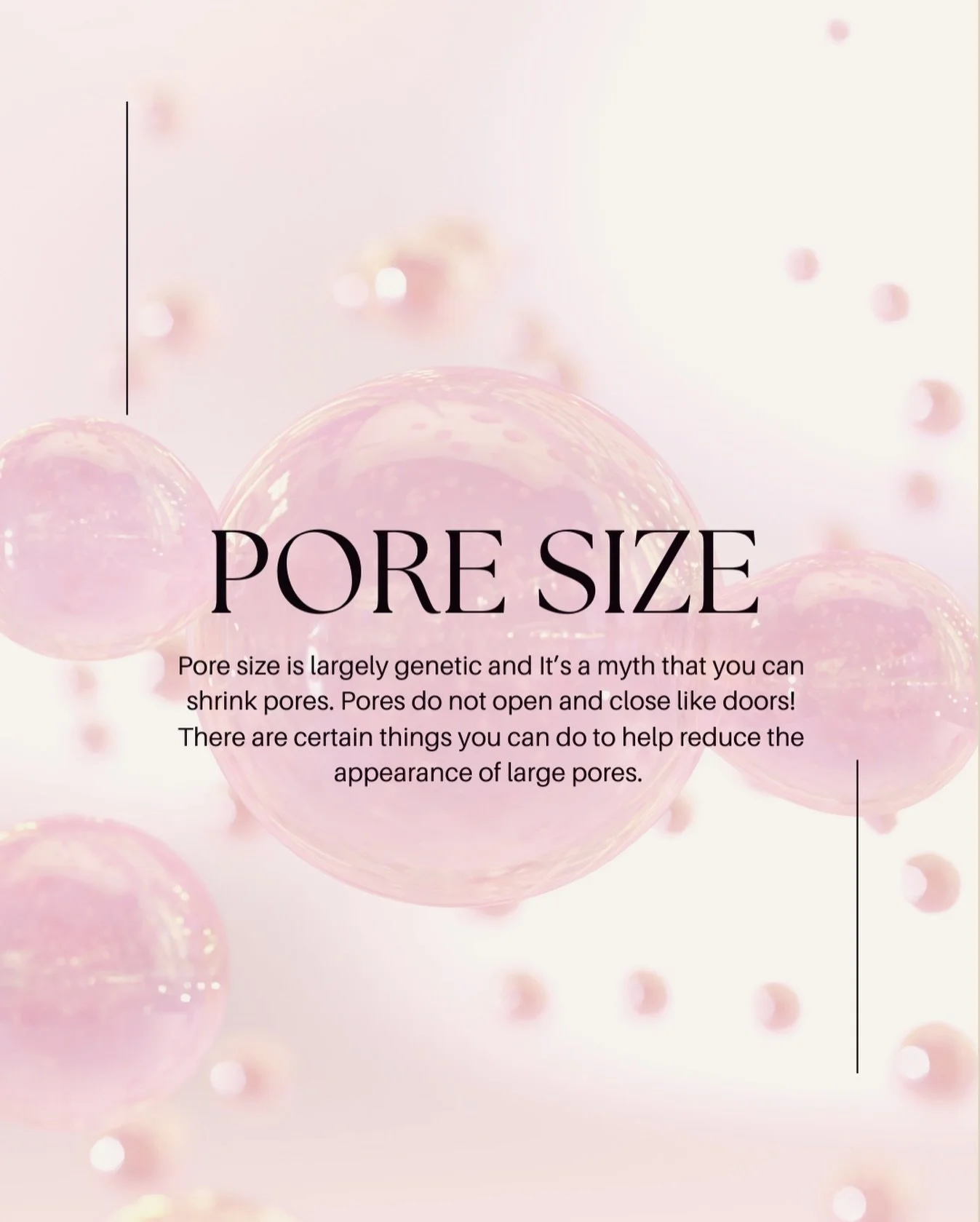 Pores don&rsquo;t &ldquo;open and close&rdquo; &mdash; and they&rsquo;re not a sign of bad skin🤗 

Their size is mostly genetic, but you can minimize how they look⬇️

✨Consistent exfoliation (AHA/BHA)
✨ Chemical peels to refine texture
✨ Microneedli