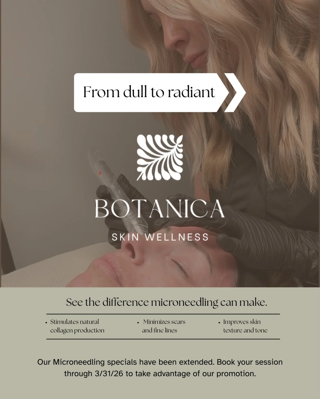 OUR MICRONEEDLING SPECIALS ARE BACK &mdash; AND THE PROMOTION HAS BEEN EXTENDED ✨

You asked, we listened 🤍
Our Stem Cell Microneedling special has been extended through March 31st.

If you&rsquo;ve been waiting for the right time to invest in your 