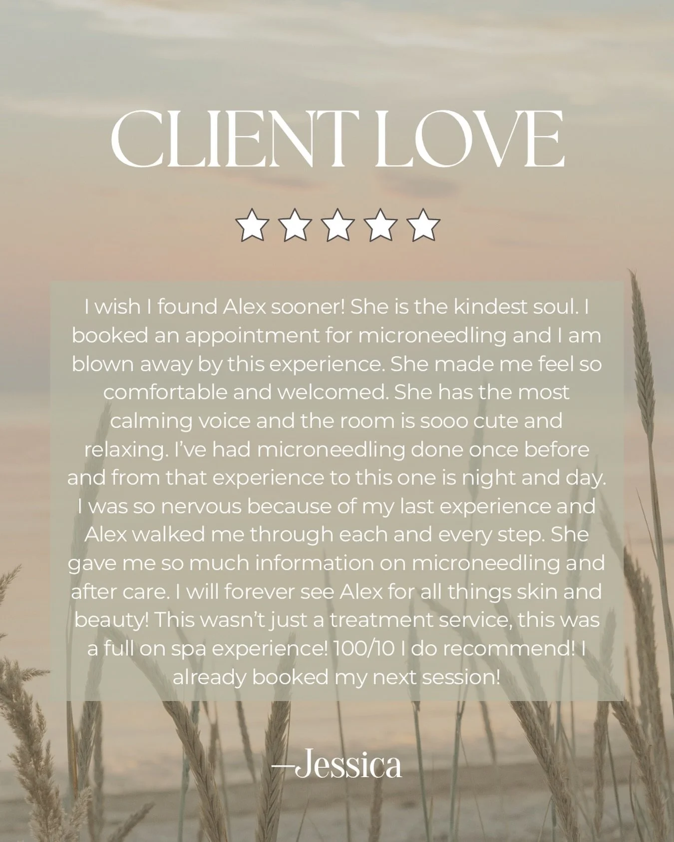 Results and unforgettable experiences are what drive me 🤍 Thank you to my sweet client, Jessica for this precious review✨ 

#clientlove #clientreview #botanica #skinwellness #charlestonsc