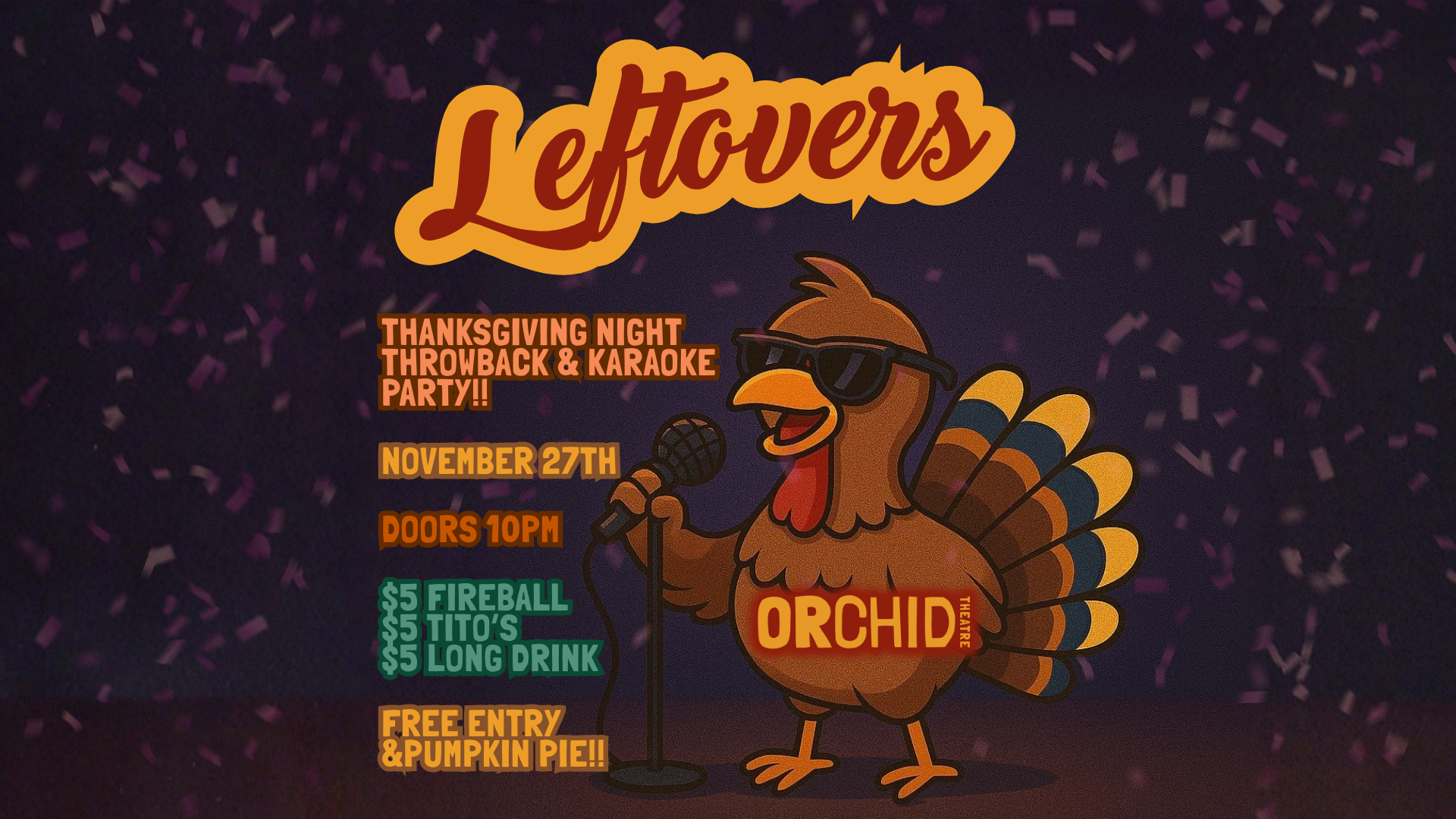 THANKSGIVING THROWBACK KARAOKE PARTY