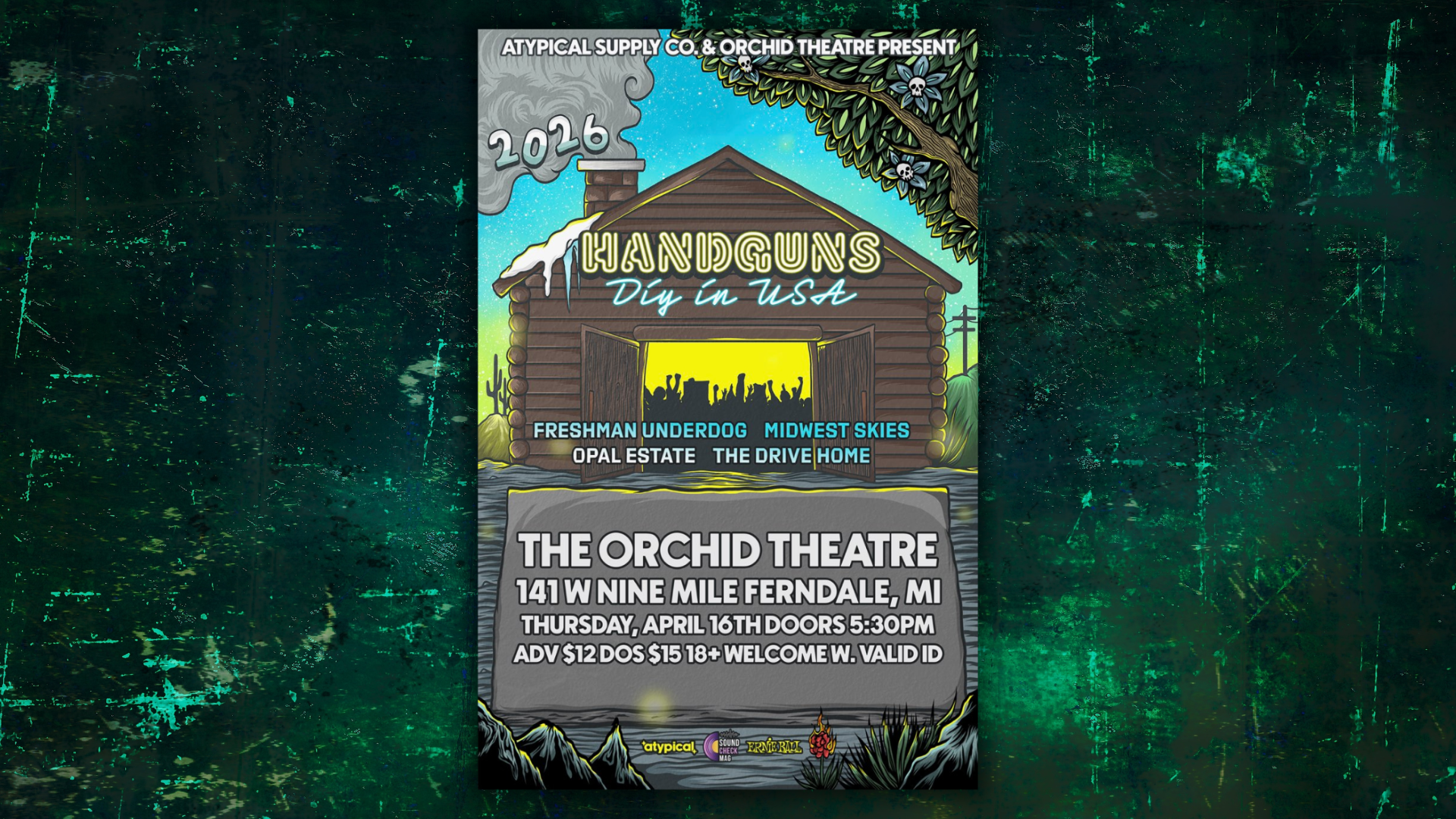 HANDGUNS, FRESHMAN UNDERDOG, MIDWEST SKIES, OPAL ESTATE, THE DRIVE HOME