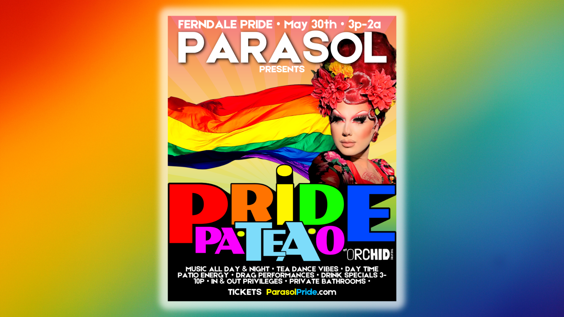 PARASOL - PRIDE PA-TEA-O PARTY