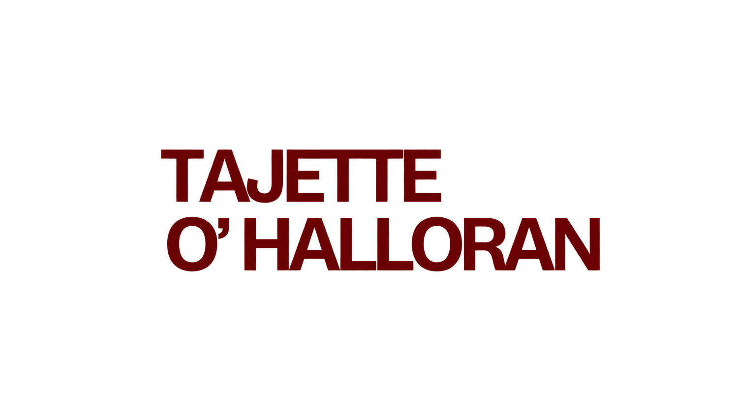 Tajette O'Halloran
