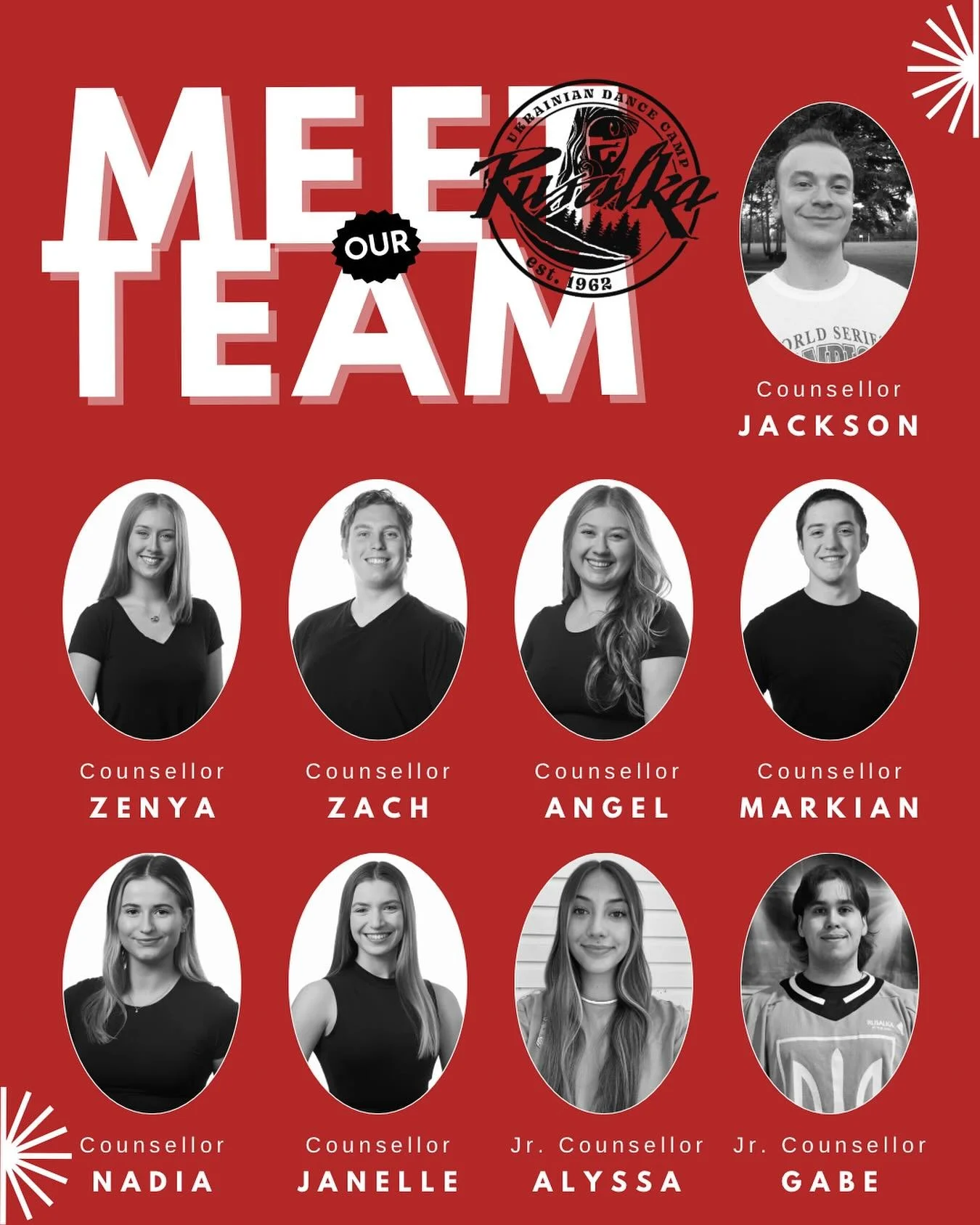 🎉🔥 The countdown is on - Rusalka Ukrainian Dance Camp kicks off THIS weekend, and we&rsquo;ve got an all-star team of counsellors ready to make it another exceptional year!

💪 These incredible leaders are not only current Rusalka ensemble members,