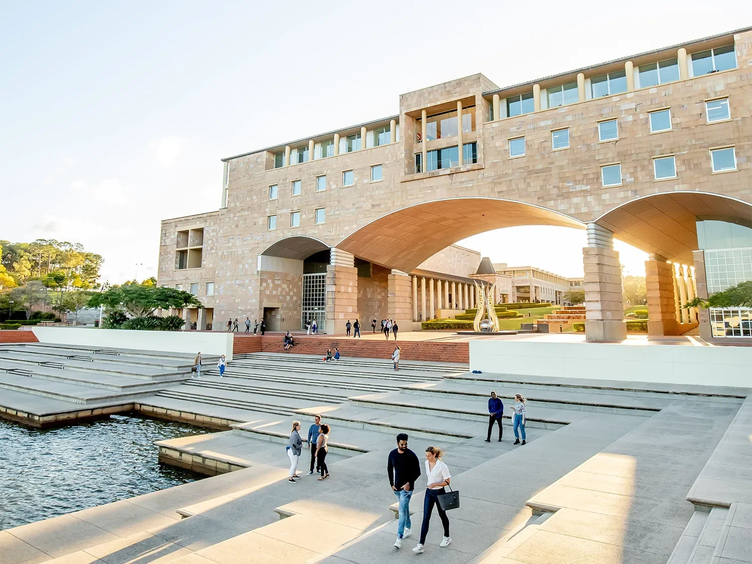 An outside view of Bond University in Queensland, Australia
