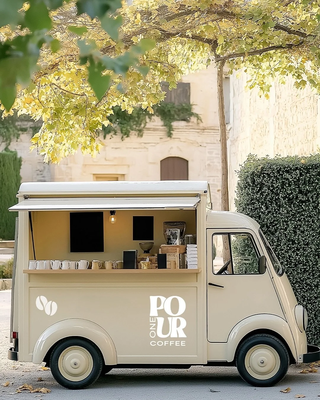 Anyone for a coffee date? With this luxurious and delicious branding for One Pour Coffee you may never leave their brand new coffee van set to pop up around the Gold Coast ☀️ 

With curved edges, deep maroons and refined structures we bought the vibr