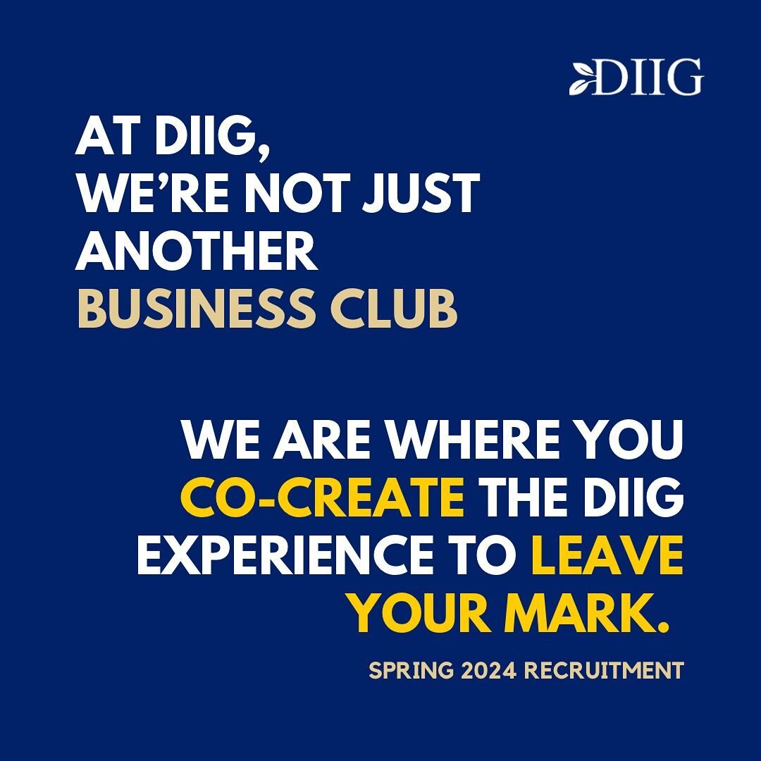 Facts. - DIIG Business Development
Recruitment open to Friday, 1/17