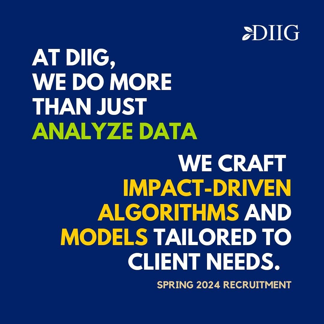 Swipe to see a picture speak a thousand words. Our Data Division has spoken - all that's left is for you to join DIIG. Recruitment applications go live, Friday (1/12). Get ready!