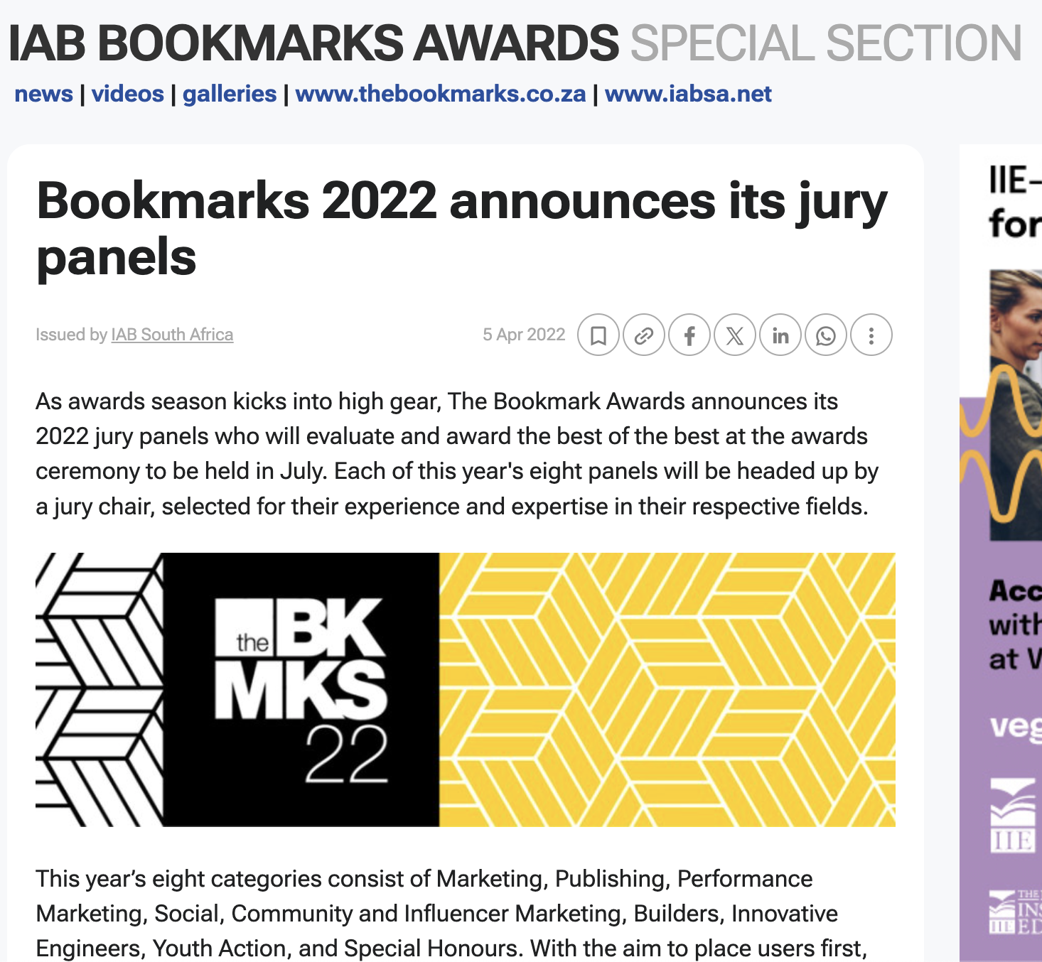 Bookmarks 2022 announces its jury panels