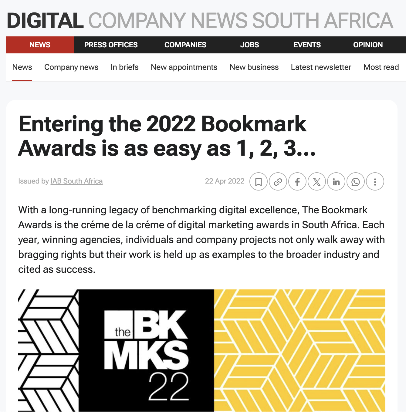 Entering the 2022 Bookmark Awards is as easy as 1, 2, 3...