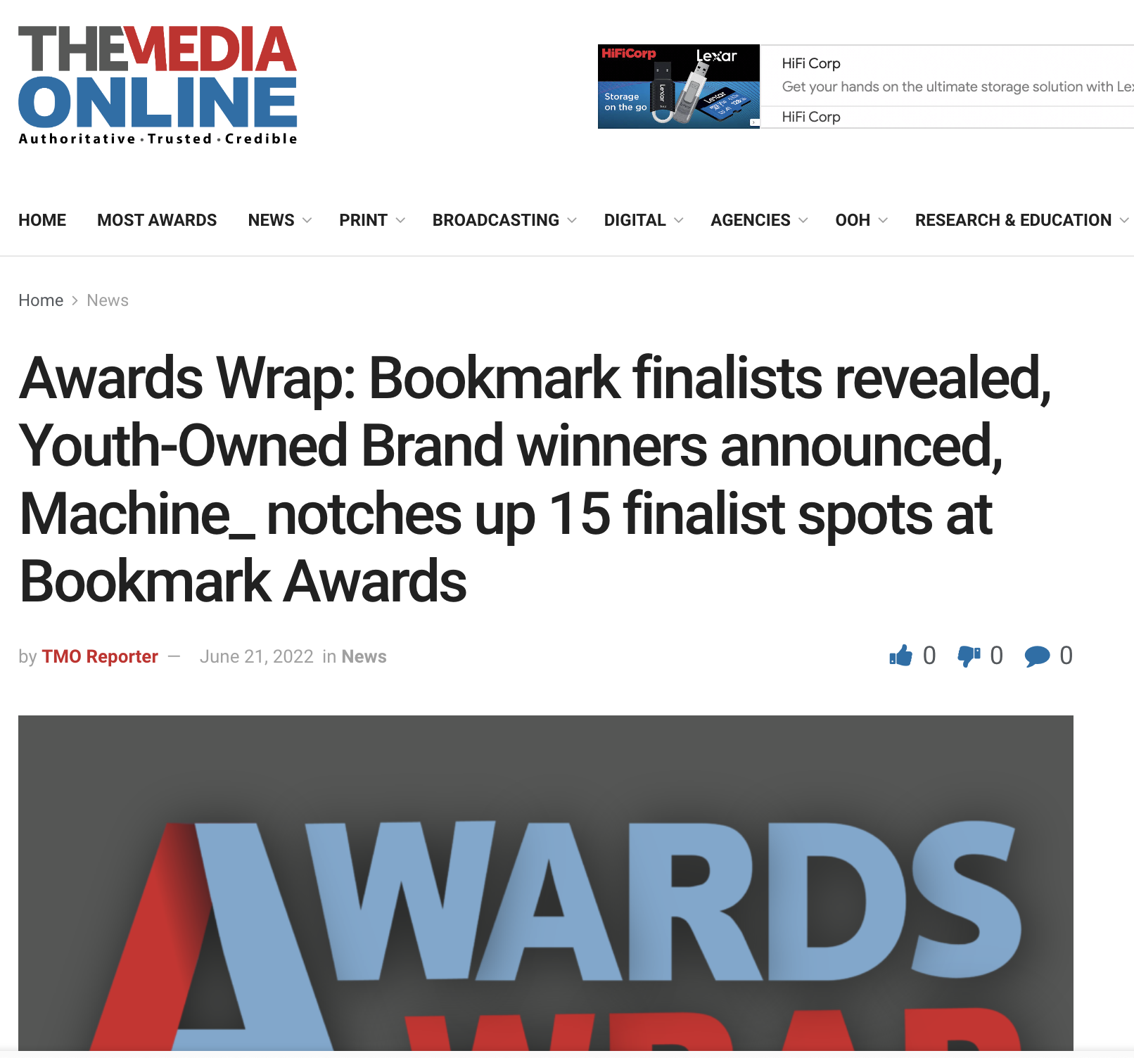 Awards Wrap: Bookmark finalists revealed