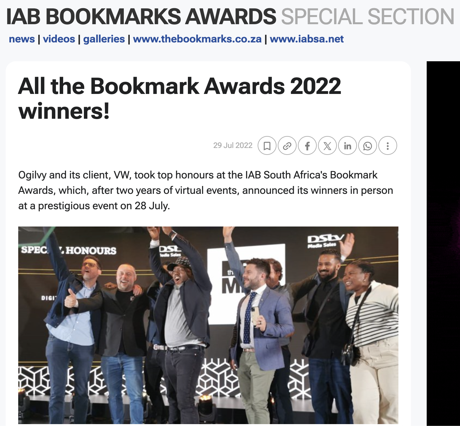 All the Bookmark Awards 2022 winners!