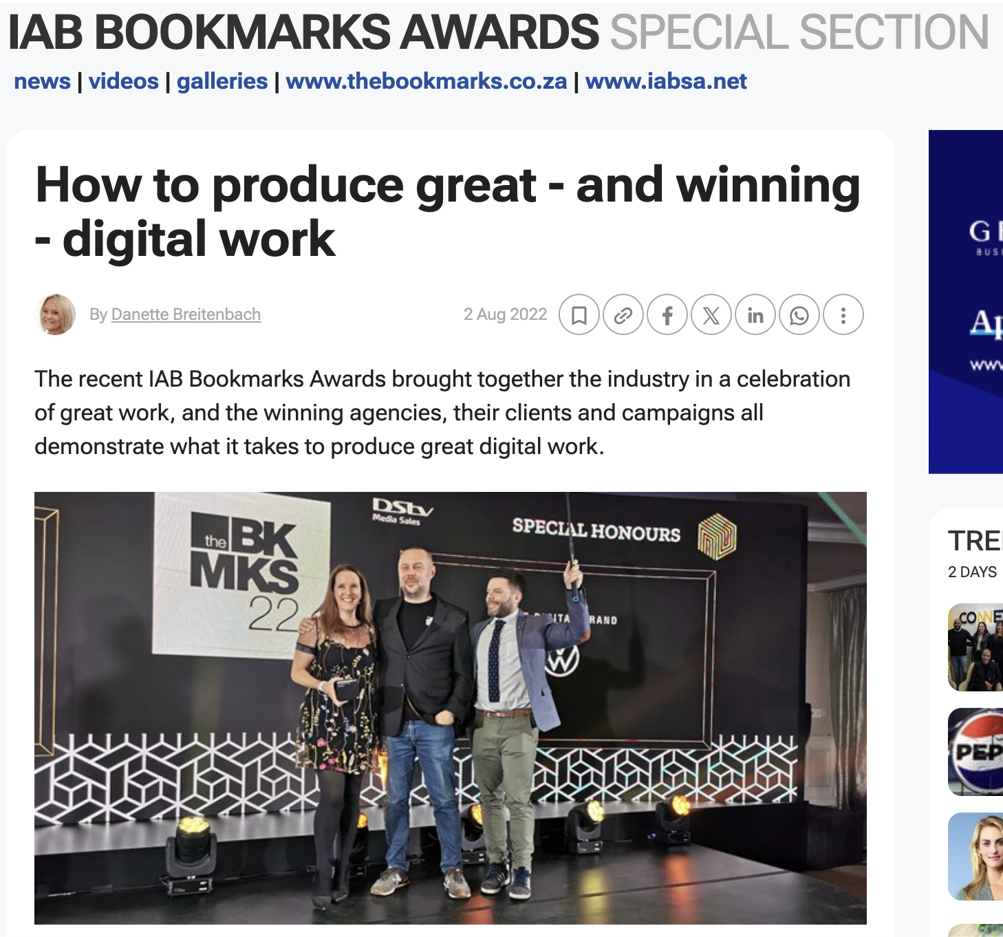 How to produce great - and winning - digital work