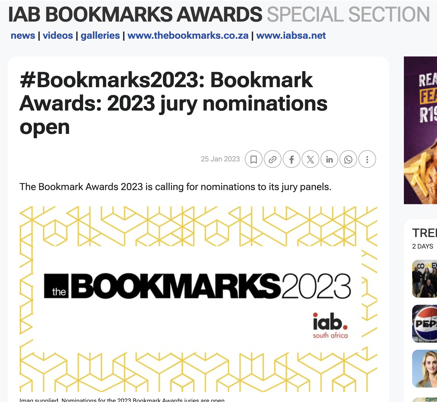 #Bookmarks2023: Bookmark Awards: 2023 jury nominations open