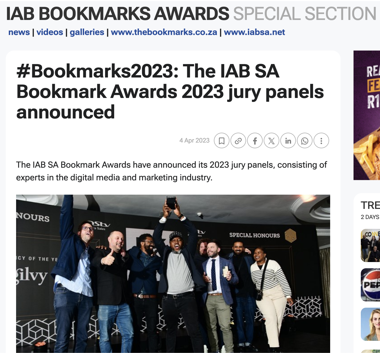 #Bookmarks2023: The IAB SA Bookmark Awards 2023 jury panels announced
