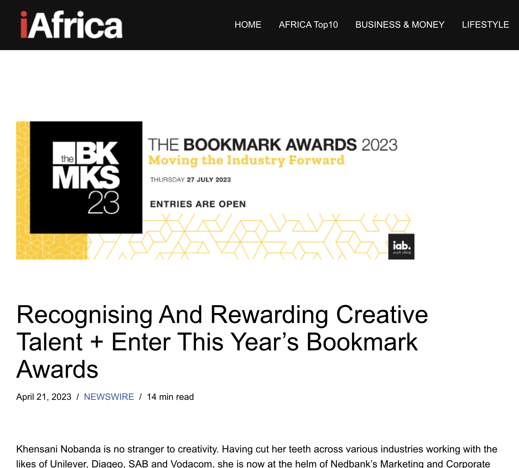 Recognising And Rewarding Creative Talent + Enter This Year’s Bookmark Awards