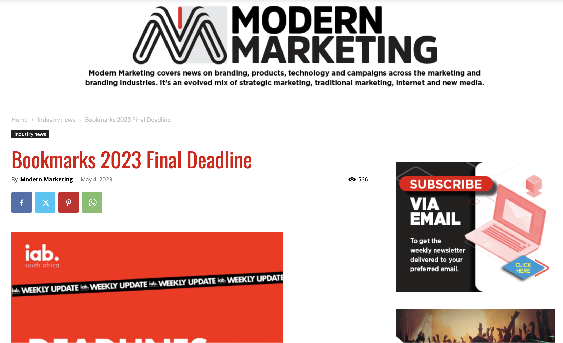 Bookmarks 2023 Final Deadline