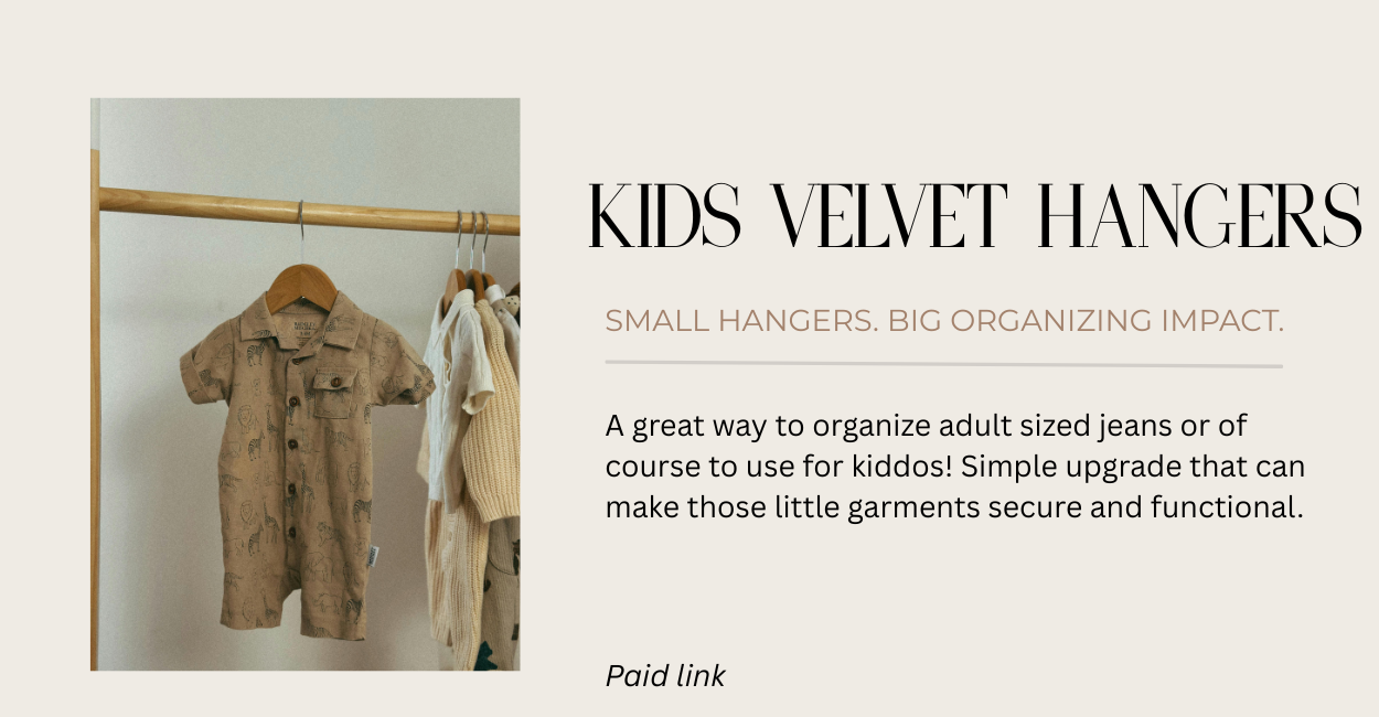 Kids clothes, wooden hangers