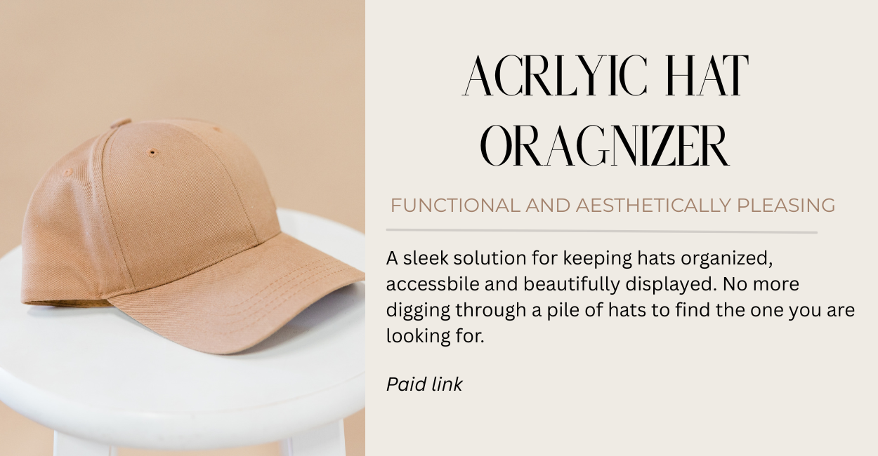 Peach hat, white stool