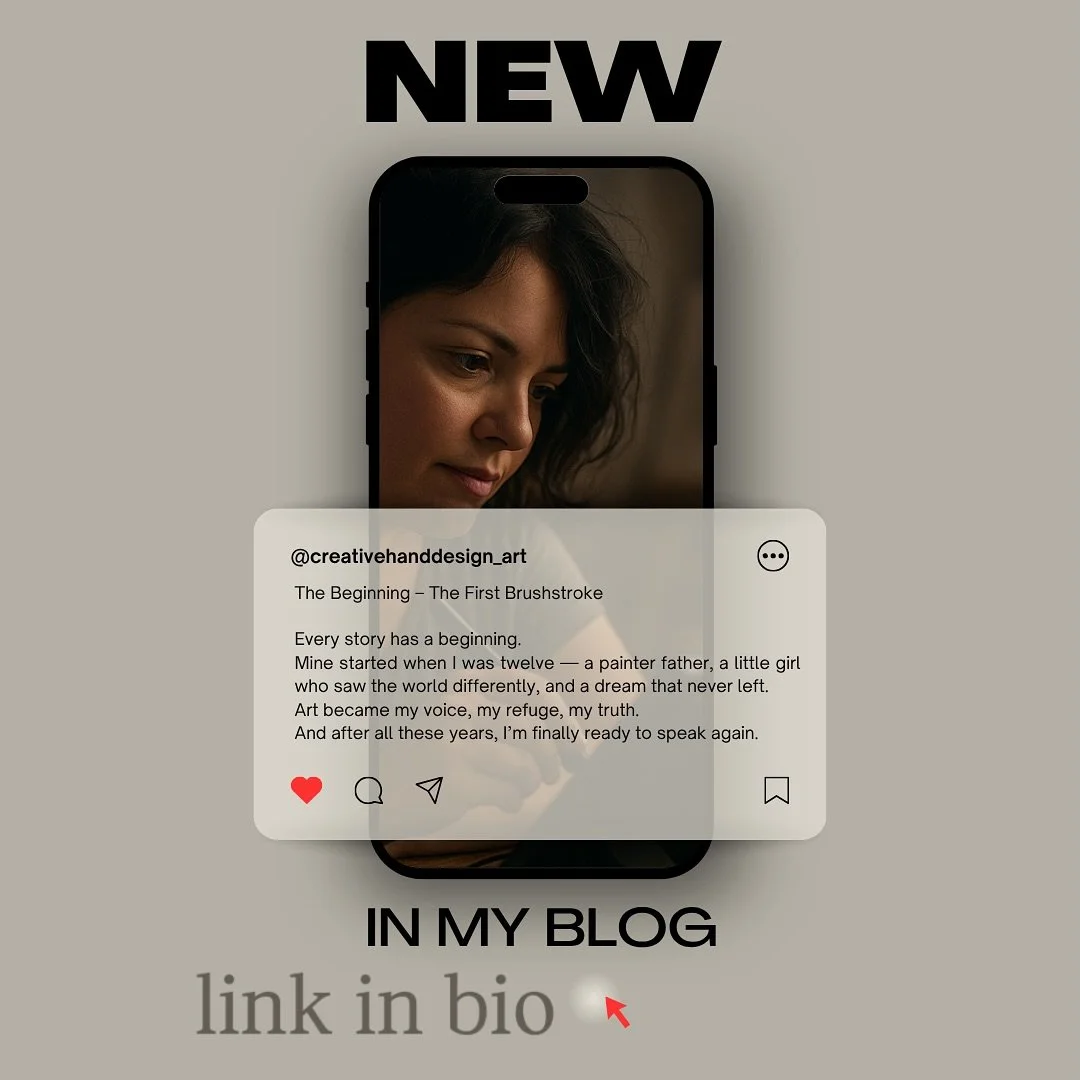 The Beginning &ndash; The First Brushstroke

Every story has a beginning.
Mine started when I was twelve &mdash; a painter father, a little girl who saw the world differently, and a dream that never left. 🌿
Art became my voice, my refuge, my truth.
