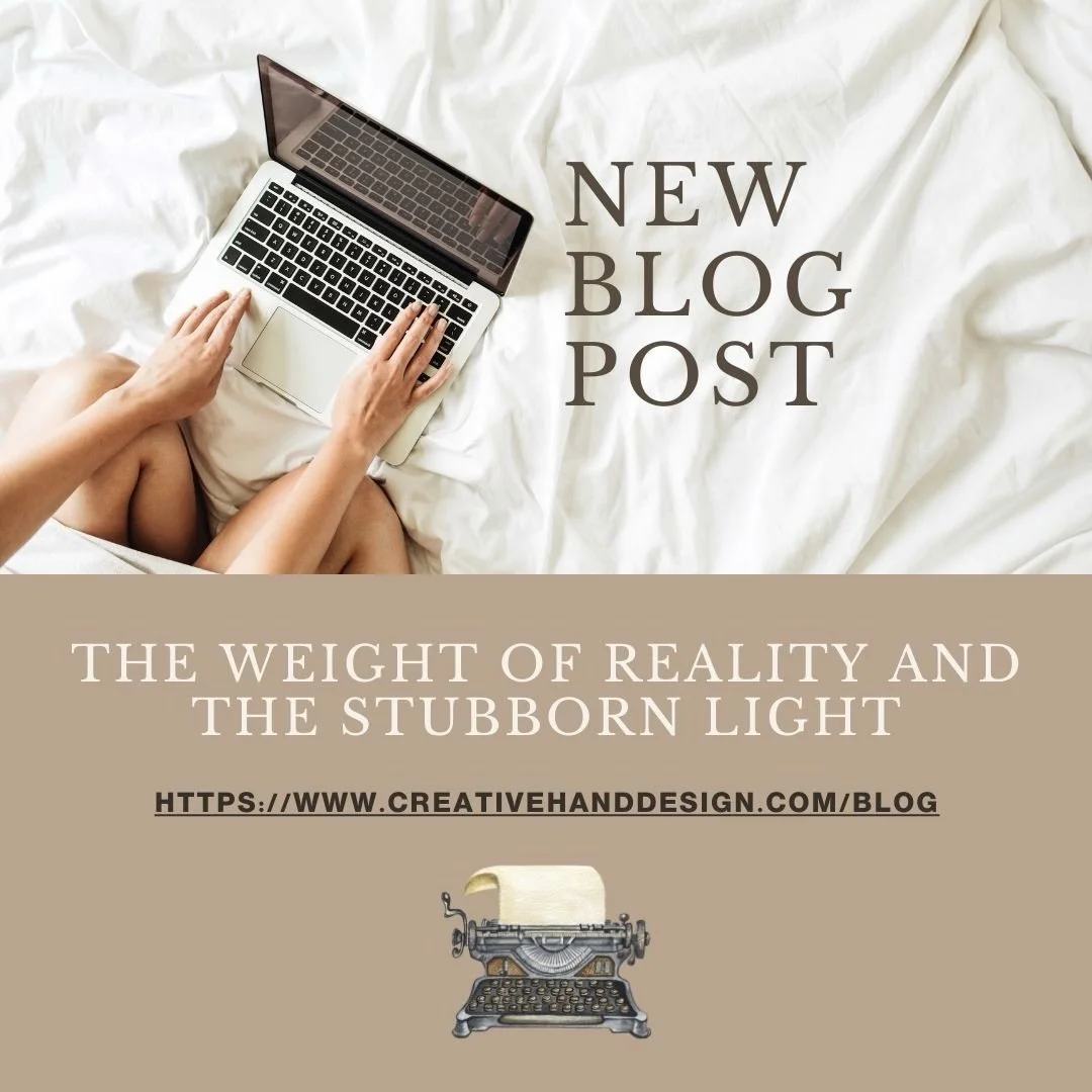 New Blog Post 

The Weight of Reality and the Stubborn Light

I wrote something I needed to hear &mdash; and maybe you need it too. 
Swipe to read the whole story. ❤️

Tell me in the comments: what keeps you moving forward these days?

https://www.cr
