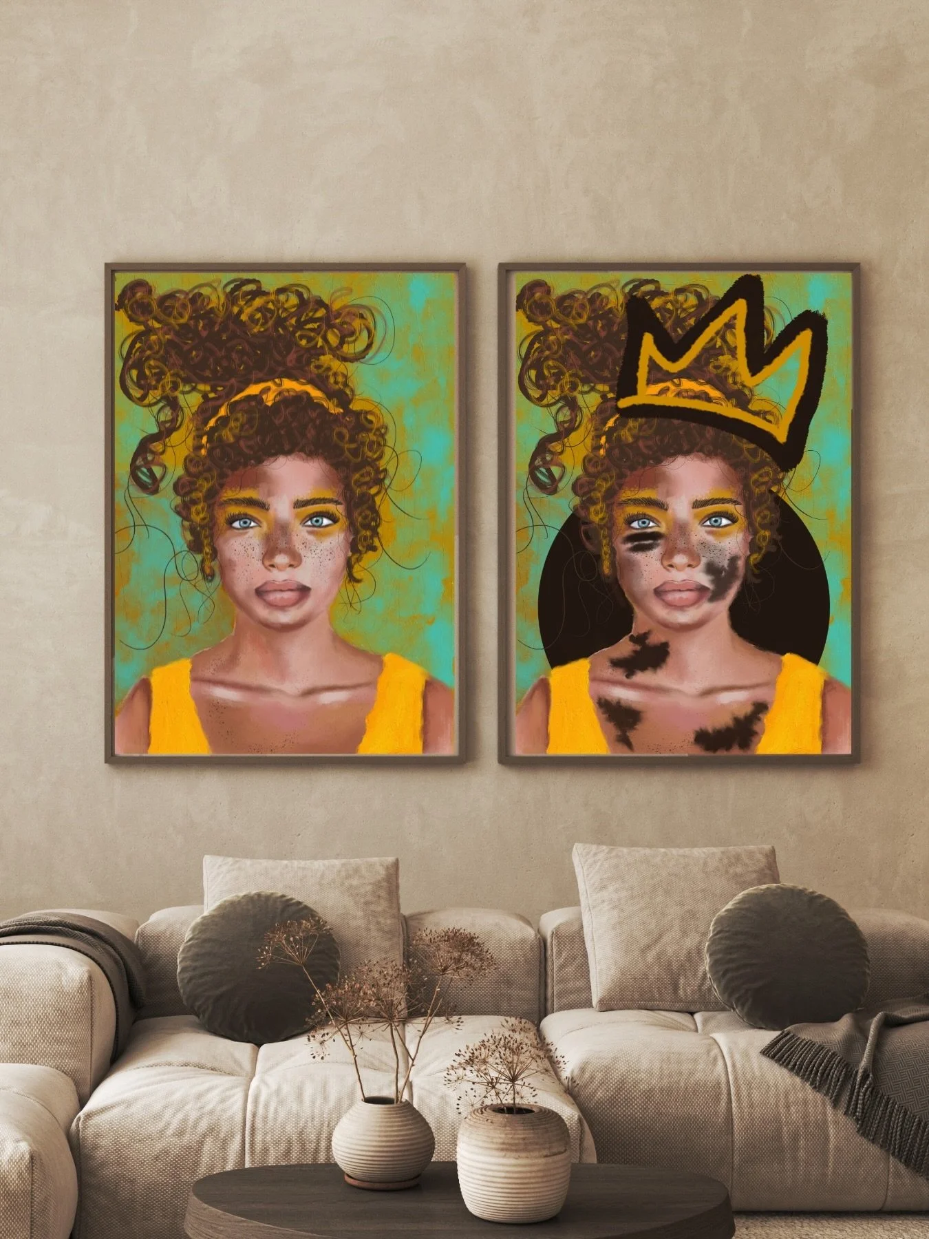 Emerald Gaze I &mdash; Untouched Crown
Emerald Gaze II &mdash; Marked Crown

The same gaze &mdash; different story.

Limited edition.
Available as a pair on my website or via DM.

#artpair
#contemporaryportrait
#symbolicart
#originalart
#femalegaze