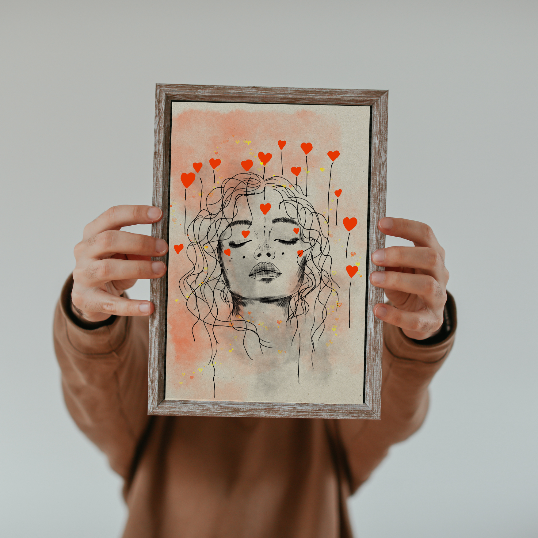 Modern Wall Art Frame Mockup .png
