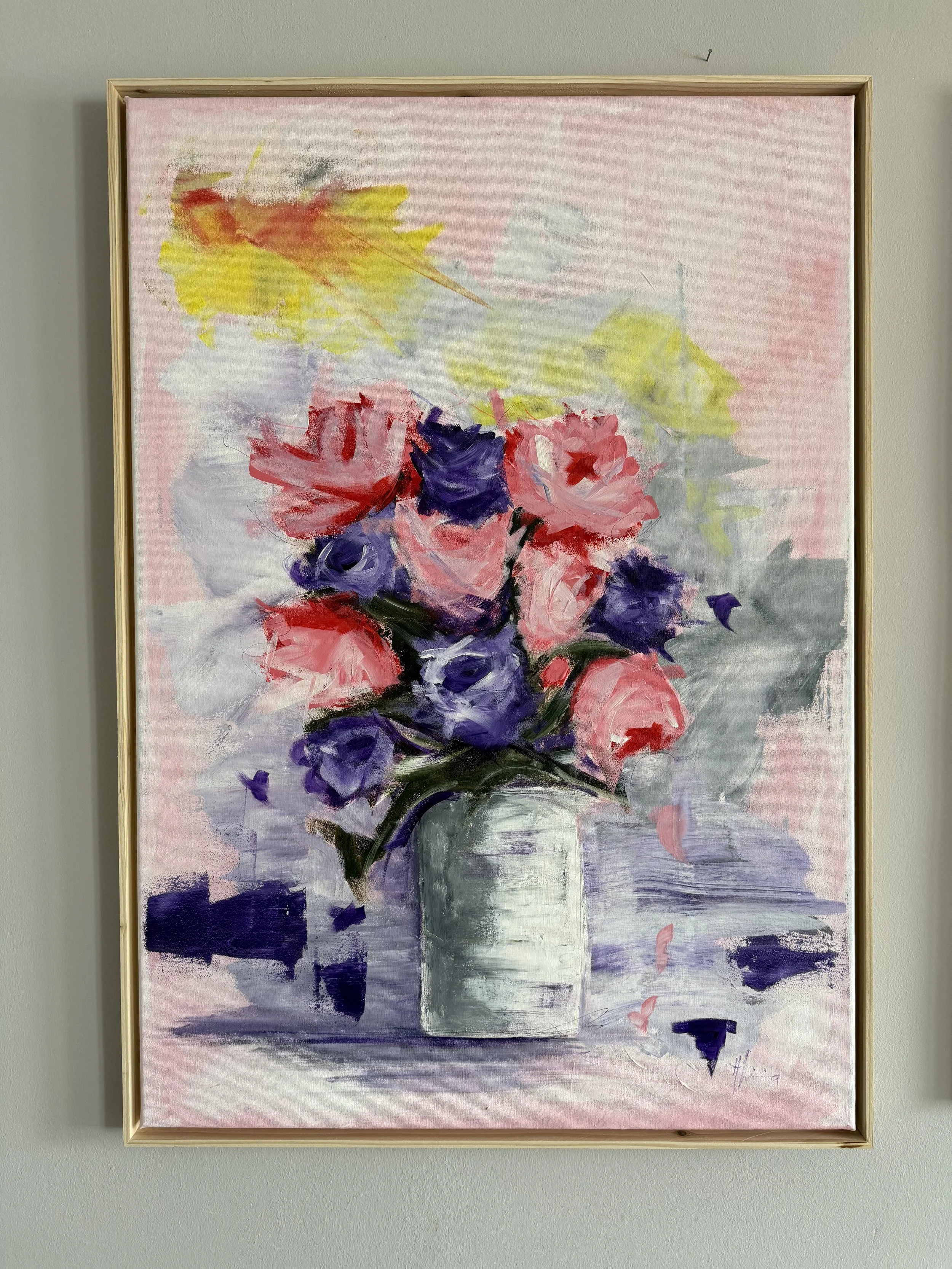 Vibrant Floral Symphony Art Piece