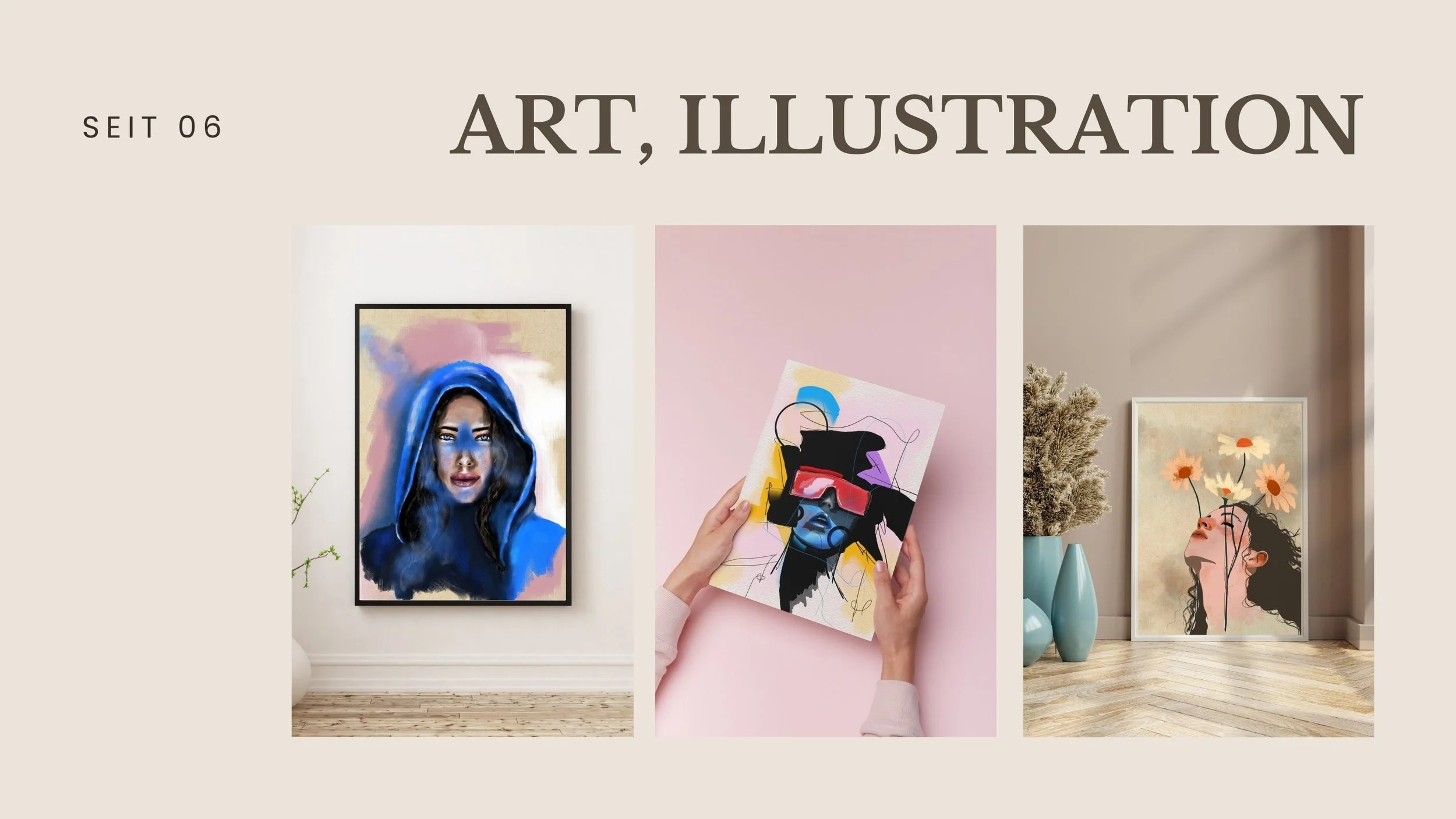 A person using a stylus on a digital drawing tablet with a portrait of a woman and yellow abstract lines.