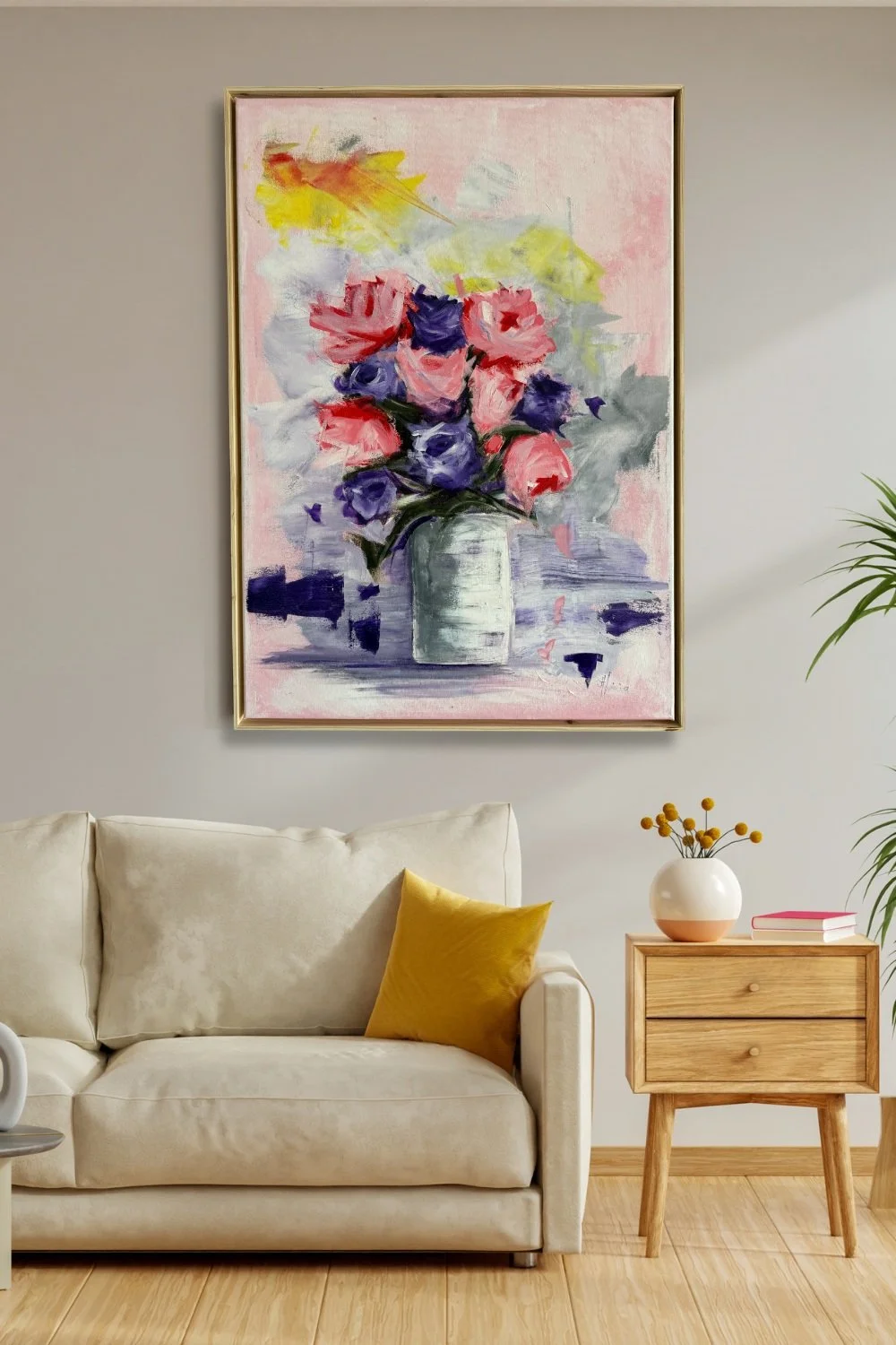 Vibrant Floral Symphony Art Piece