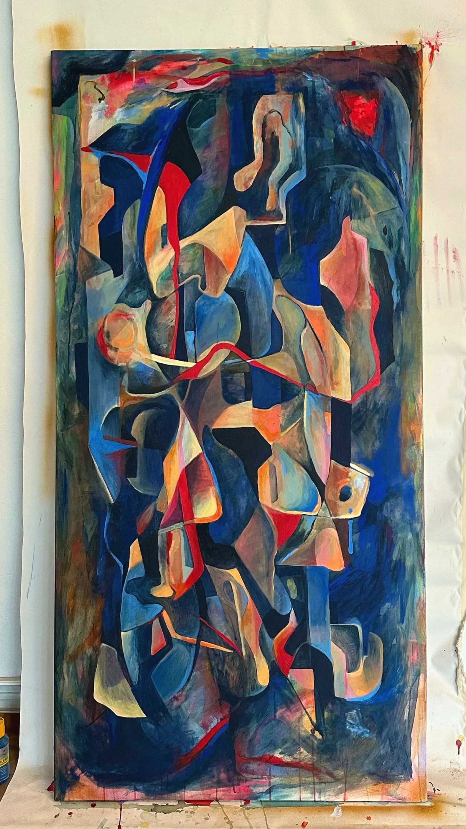 "Continuum of a Topology, Somewhere, Hopefully" 2026, 190 x 94 cm, acrylic on canvas
