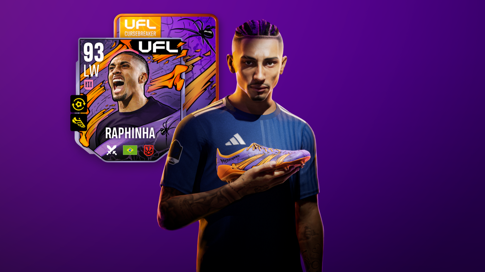 Inspired by Halloween: Raphinha and adidas x UFL present the Predator Cursebreaker