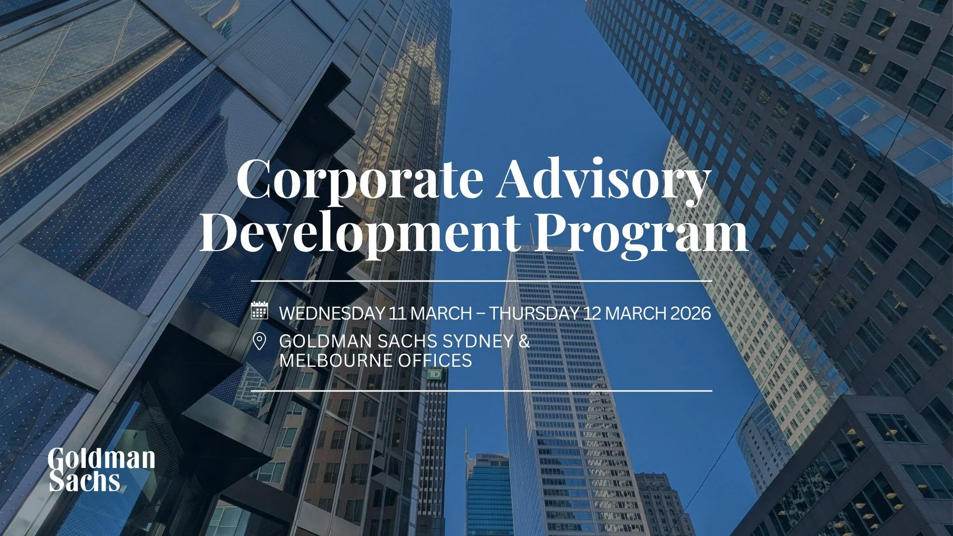 Goldman Sachs’ Corporate Advisory Development Program