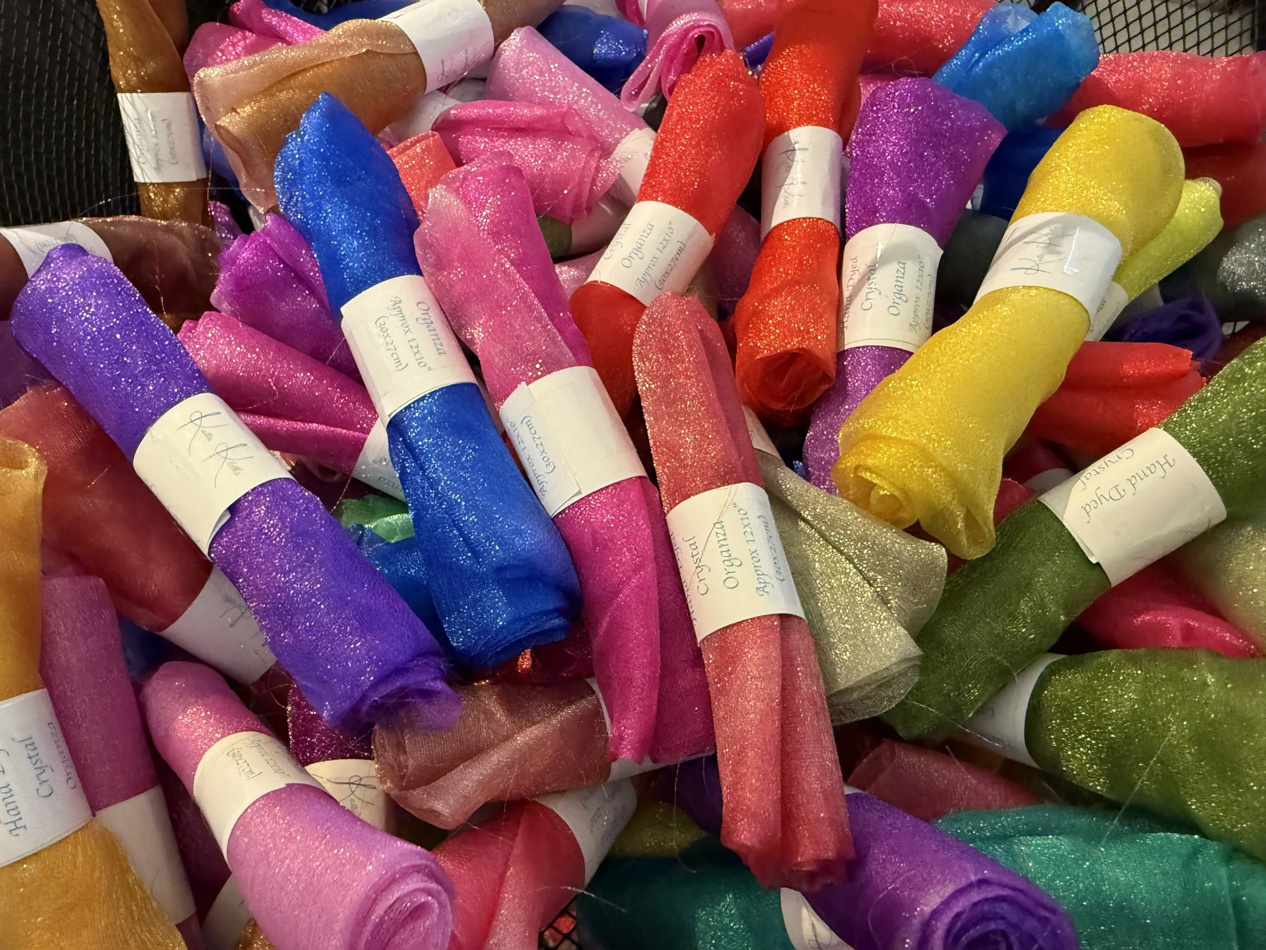 Hand Dyed Crystal Organza