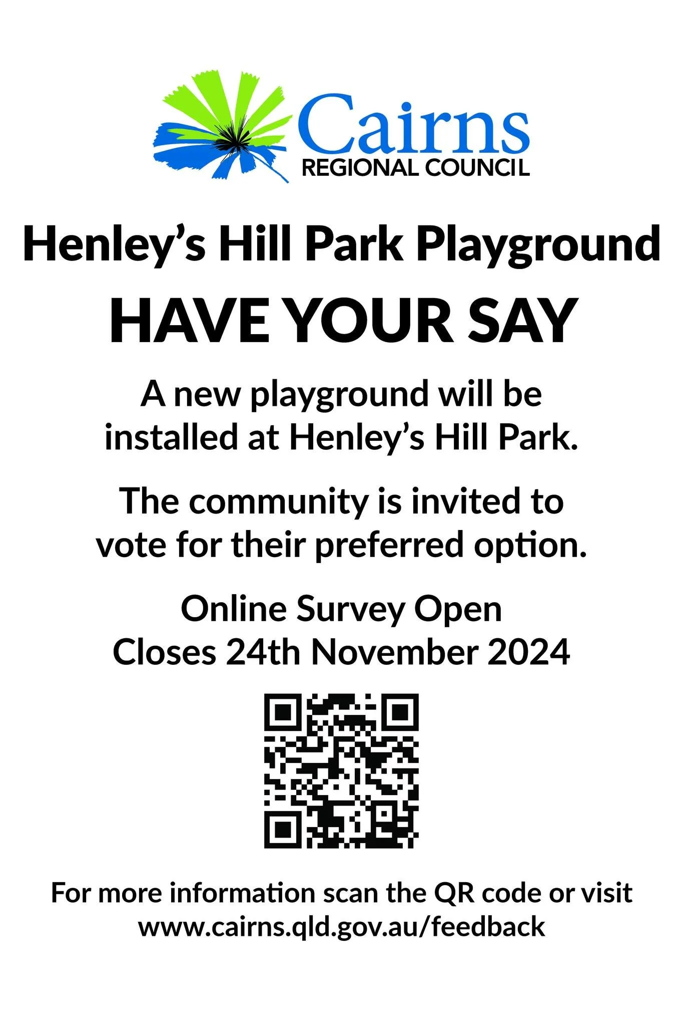 Henley's Hill Playground on De Jarlais Street area next to the off leash dog park is due to get a new playground.  Below are 2 options and we'd really like to know your choice!