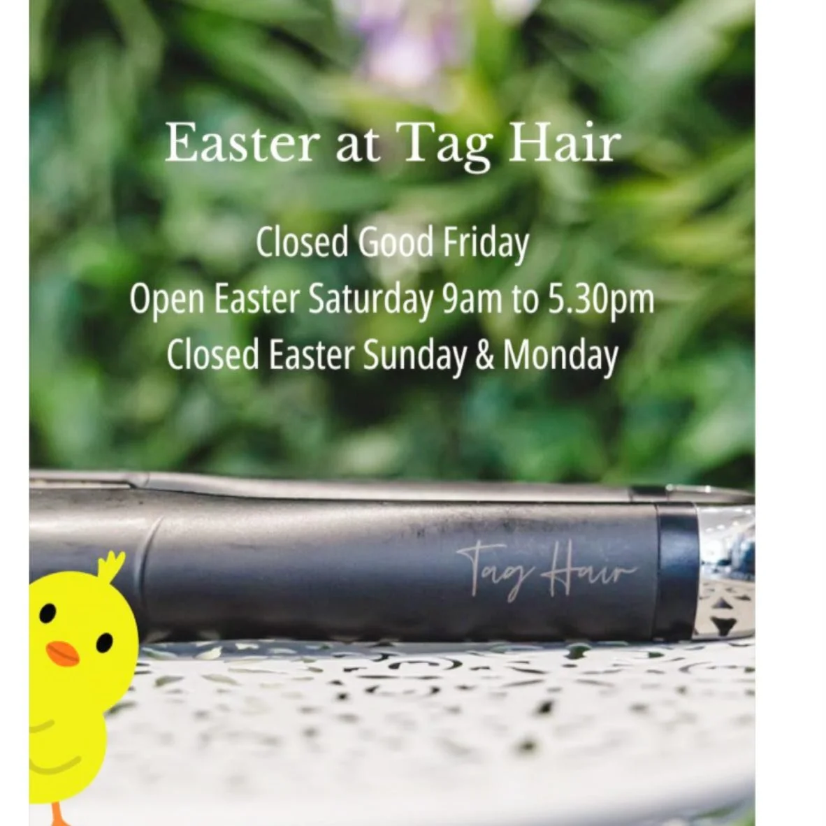 As Easter is approaching we would like to remind you we are closed on Good Friday and Easter Monday🐥