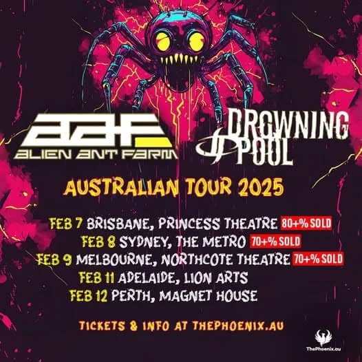 AAF/Drowning Pool/Frankenbok Lion Arts Factory Adelaide, SA 11/02/2025